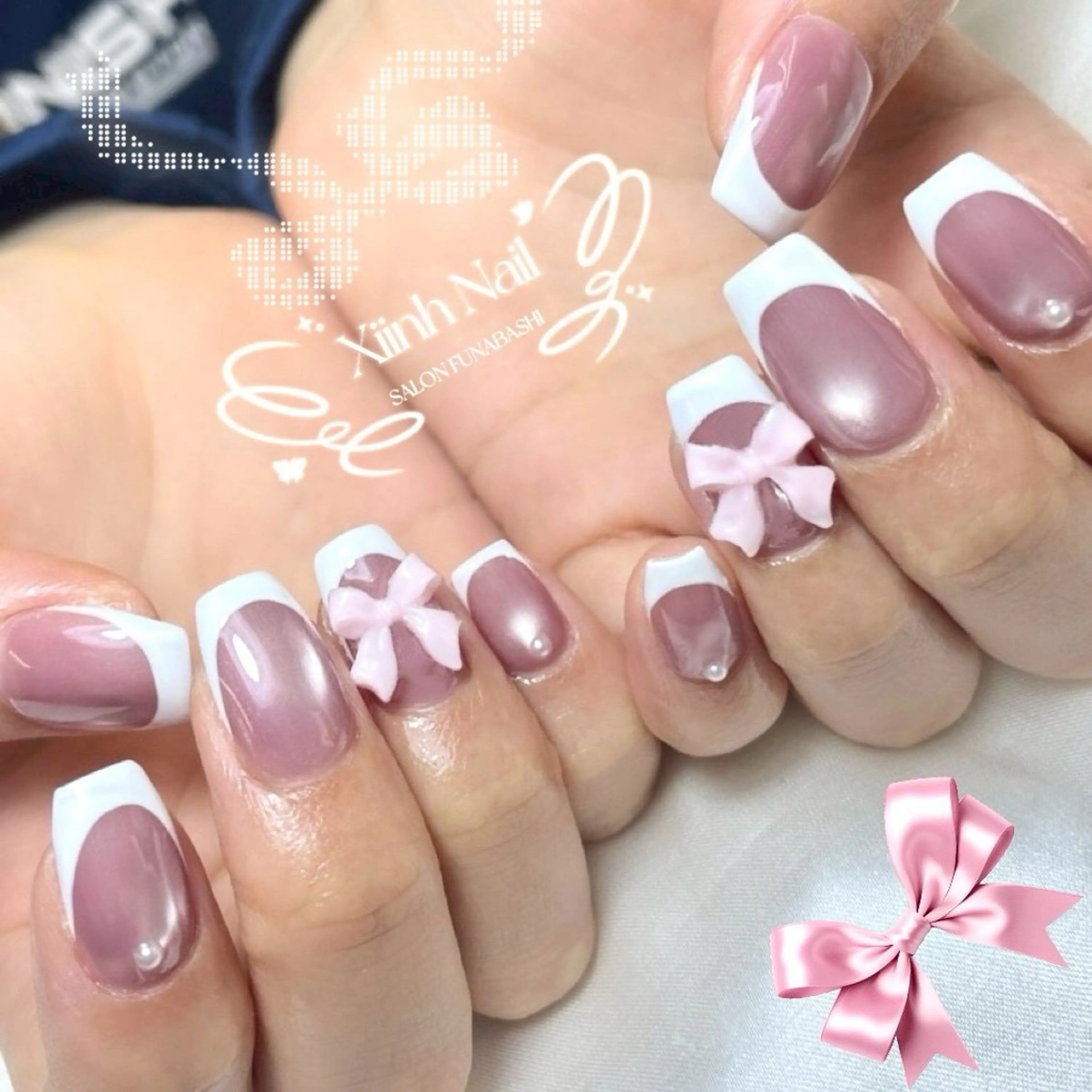 ネイル チークネイル 桜ネイル 長さ出し フットネイル ジェルネイル ハンドネイル XIINH NAIL SALONのネイルデザイン