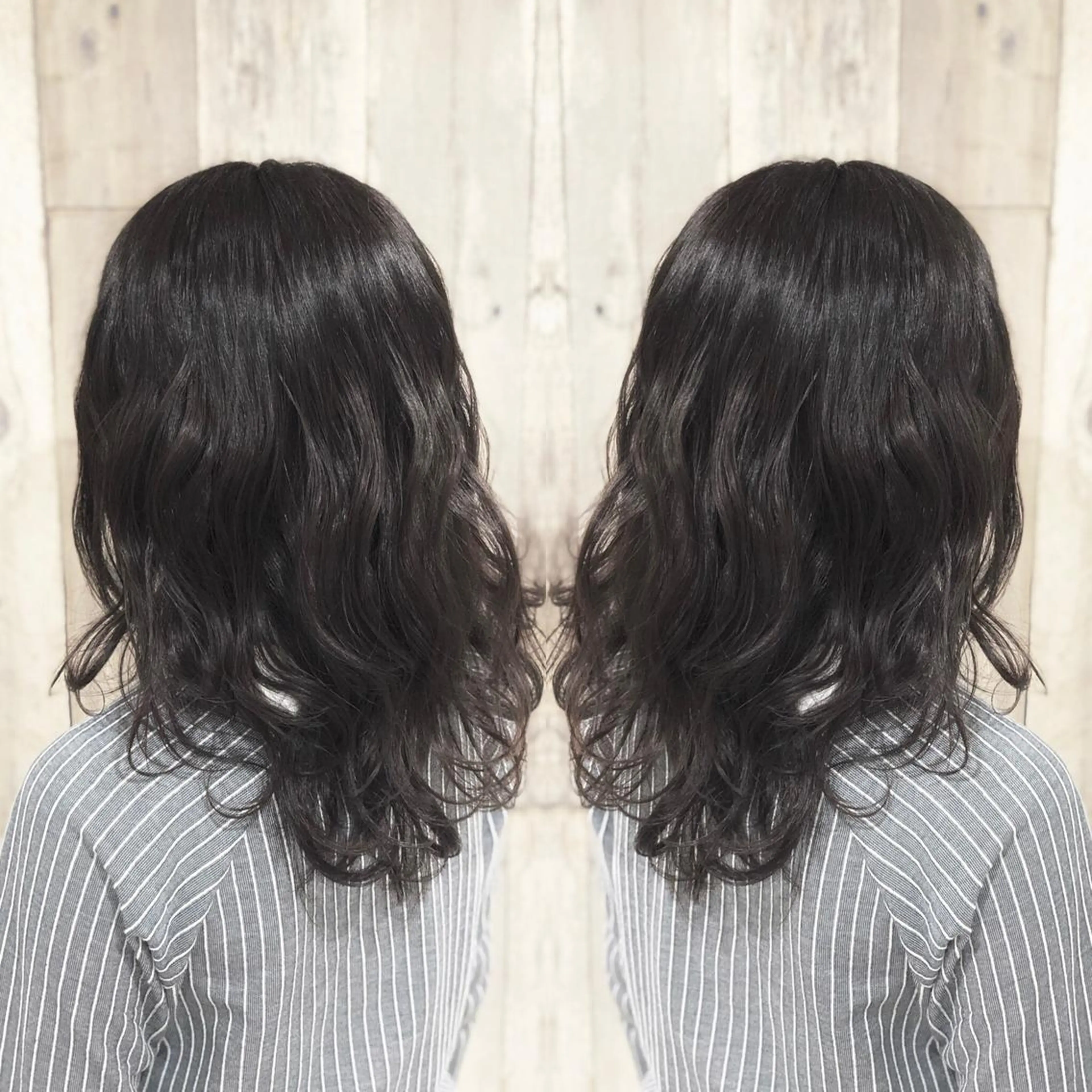 セミロング アッシュ アッシュブラウン 必ず笑顔で帰っていた だきます！安田祐貴のヘアスタイル