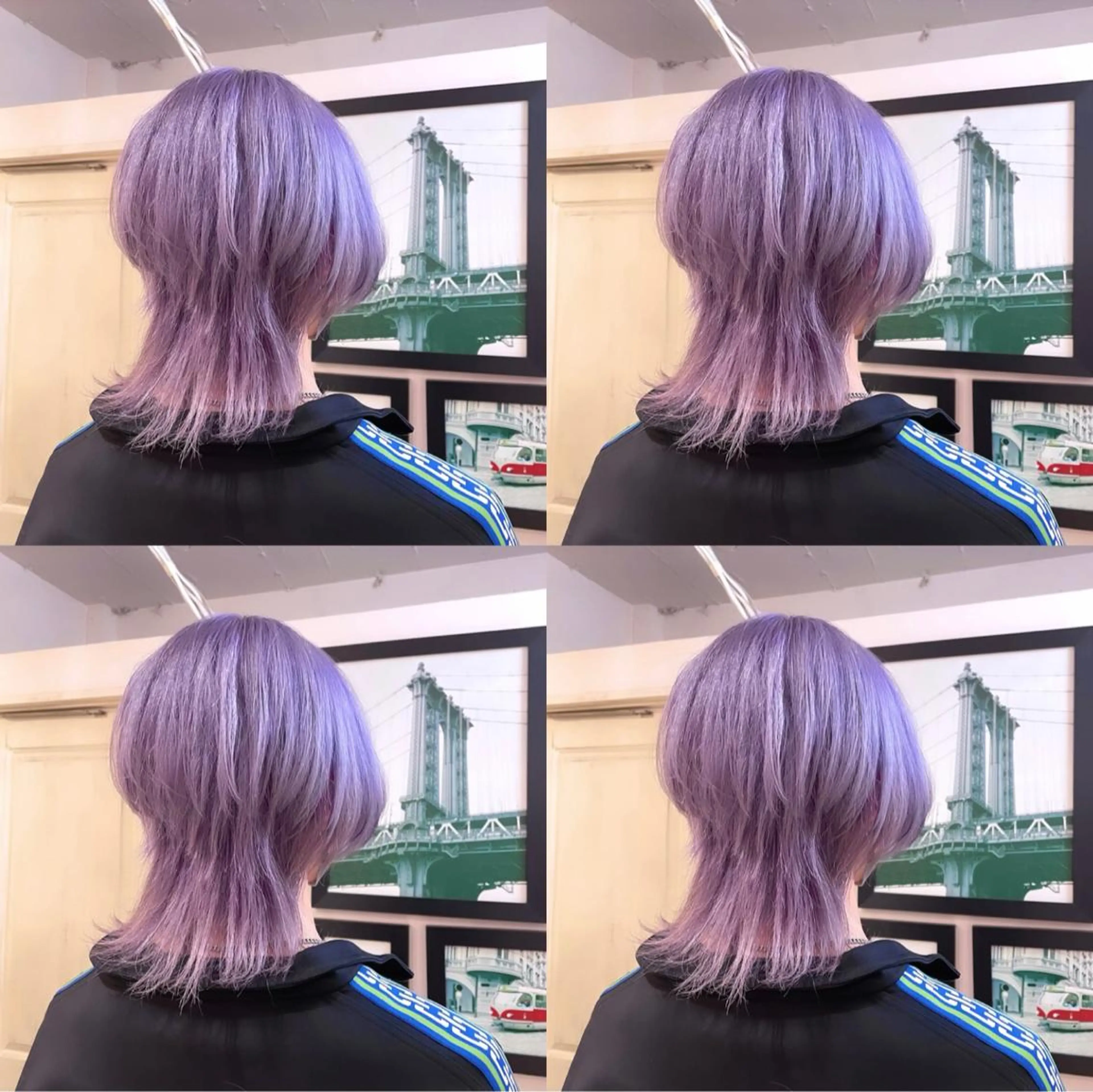 ミディアム カラー メンズ ラベンダーカラー 🌟トップデザイナー 高橋🌟のヘアスタイル