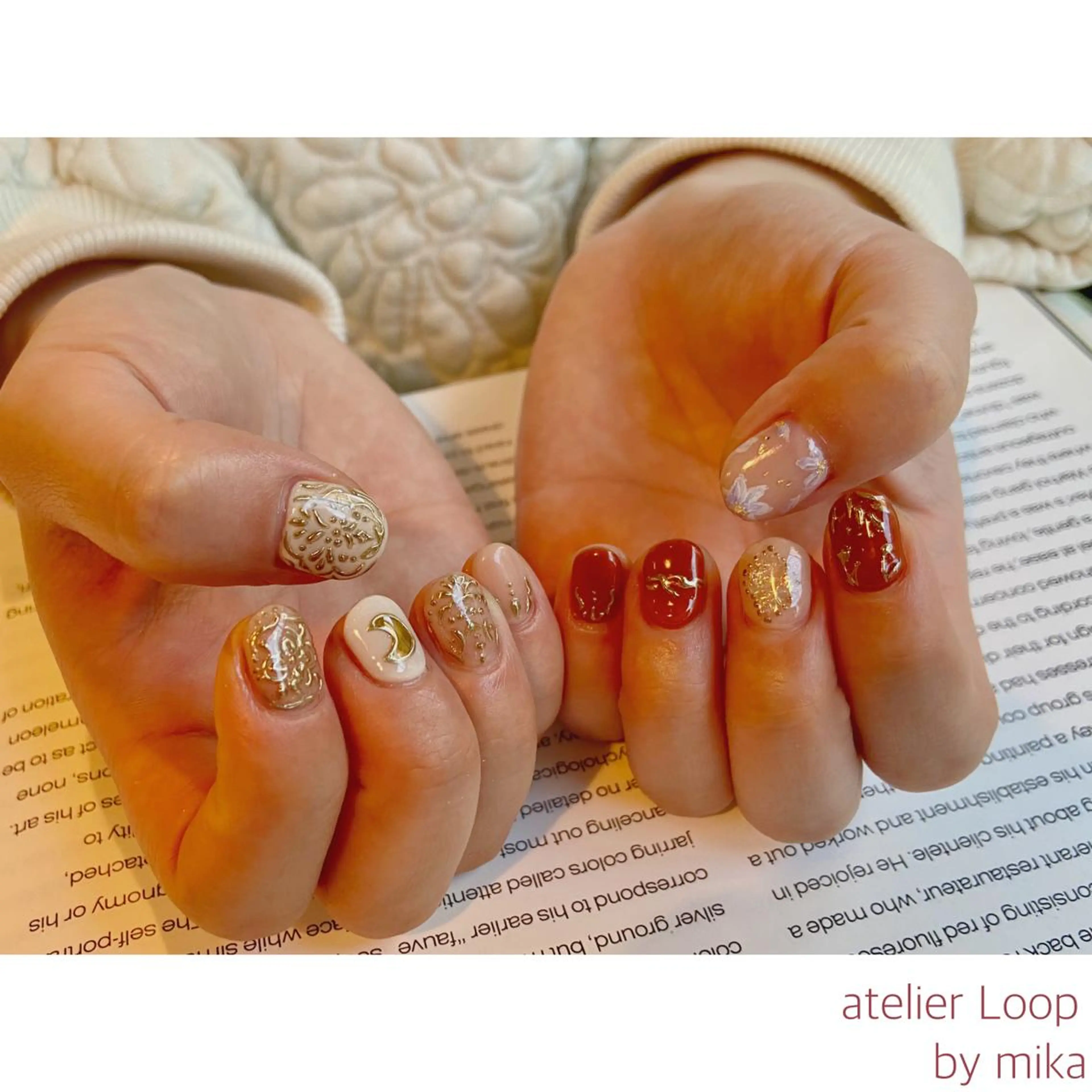 ネイル アートネイル クリアネイル ジェルネイル グラデーション 韓国ネイル ハンドネイル atelier Loop♪MIKAのネイルデザイン