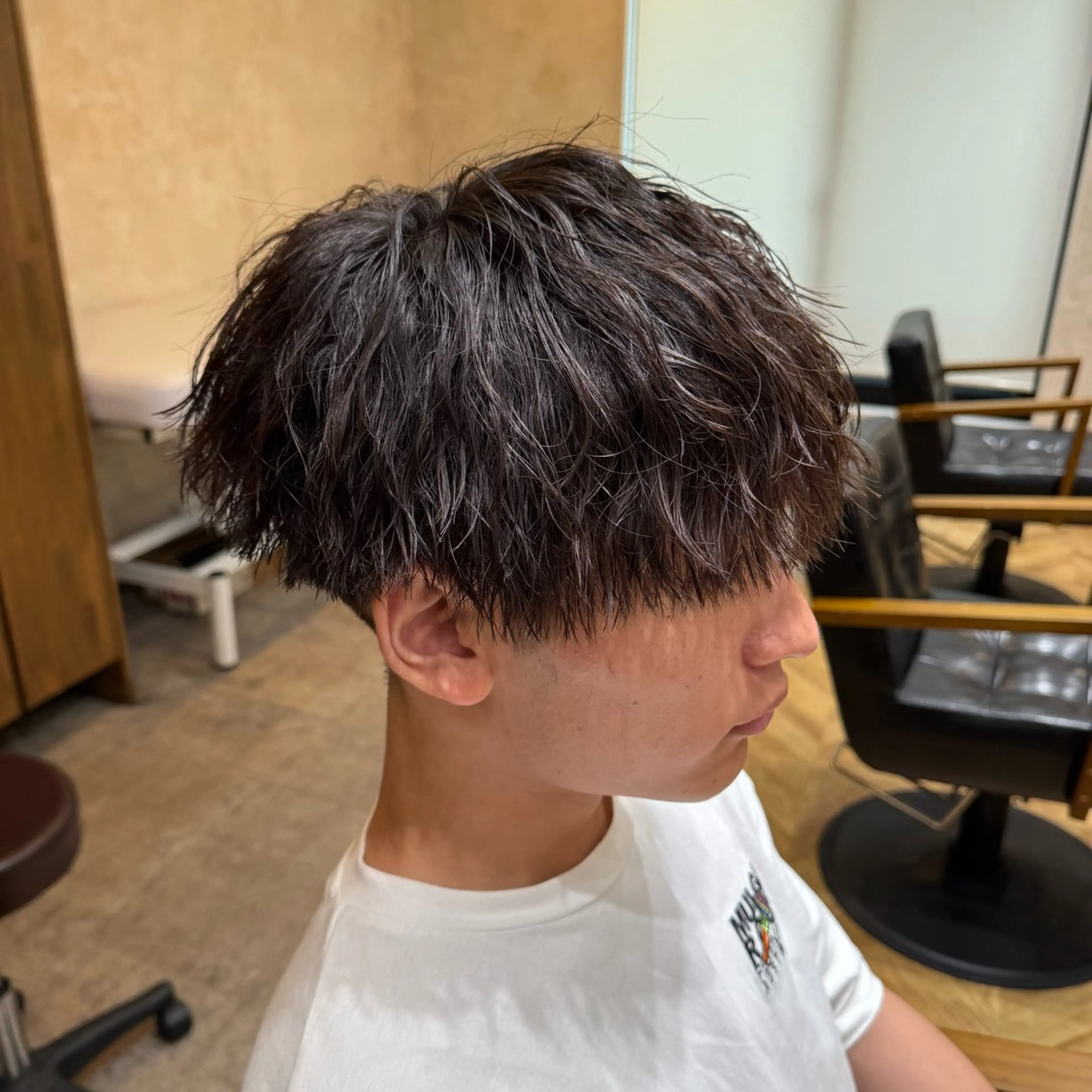 パーマ メンズ メンズパーマ カット パーマ 松ヶ迫 珠里のヘアスタイル