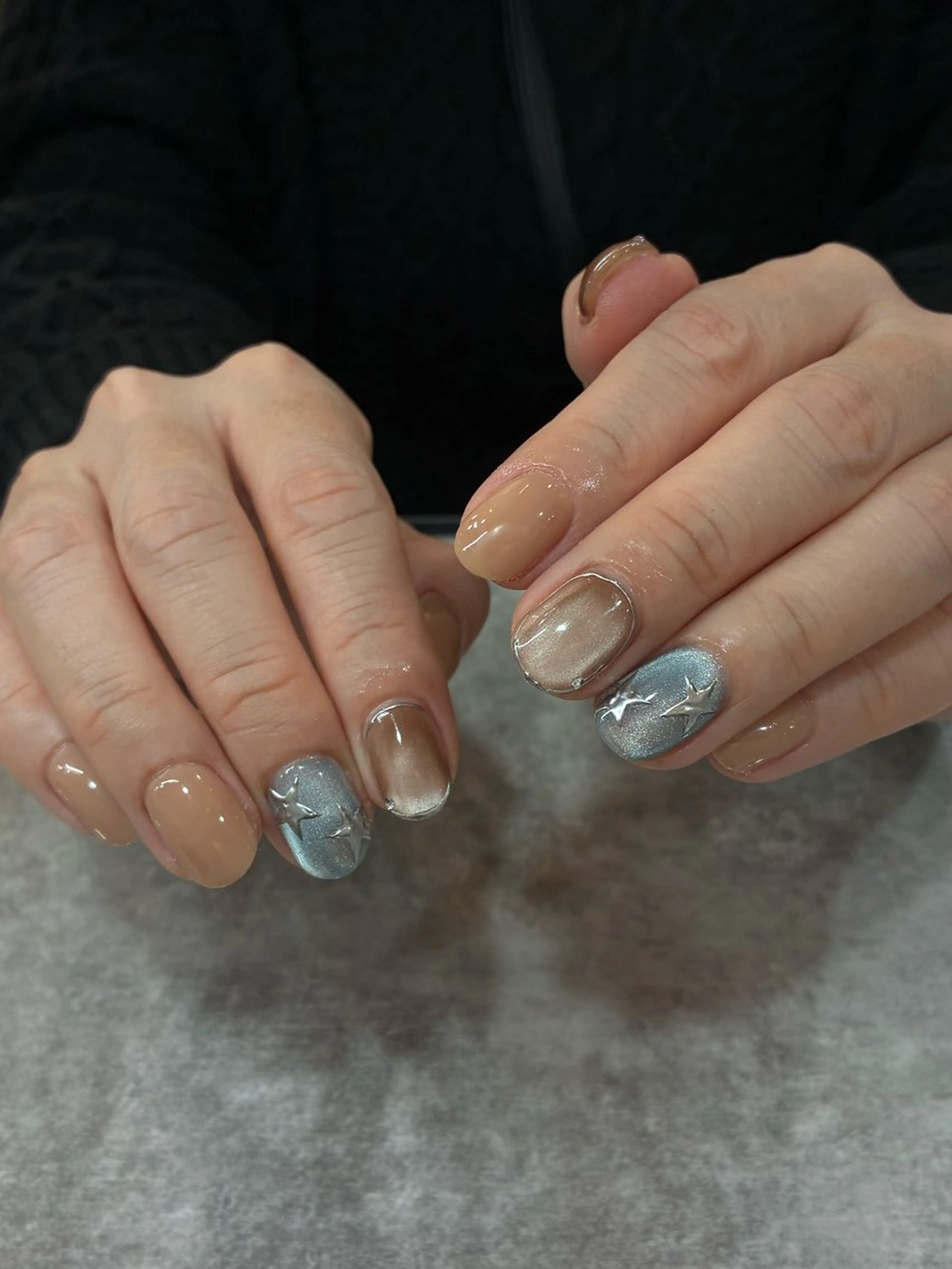 ネイル 水色 tiffin Sanaのネイルデザイン