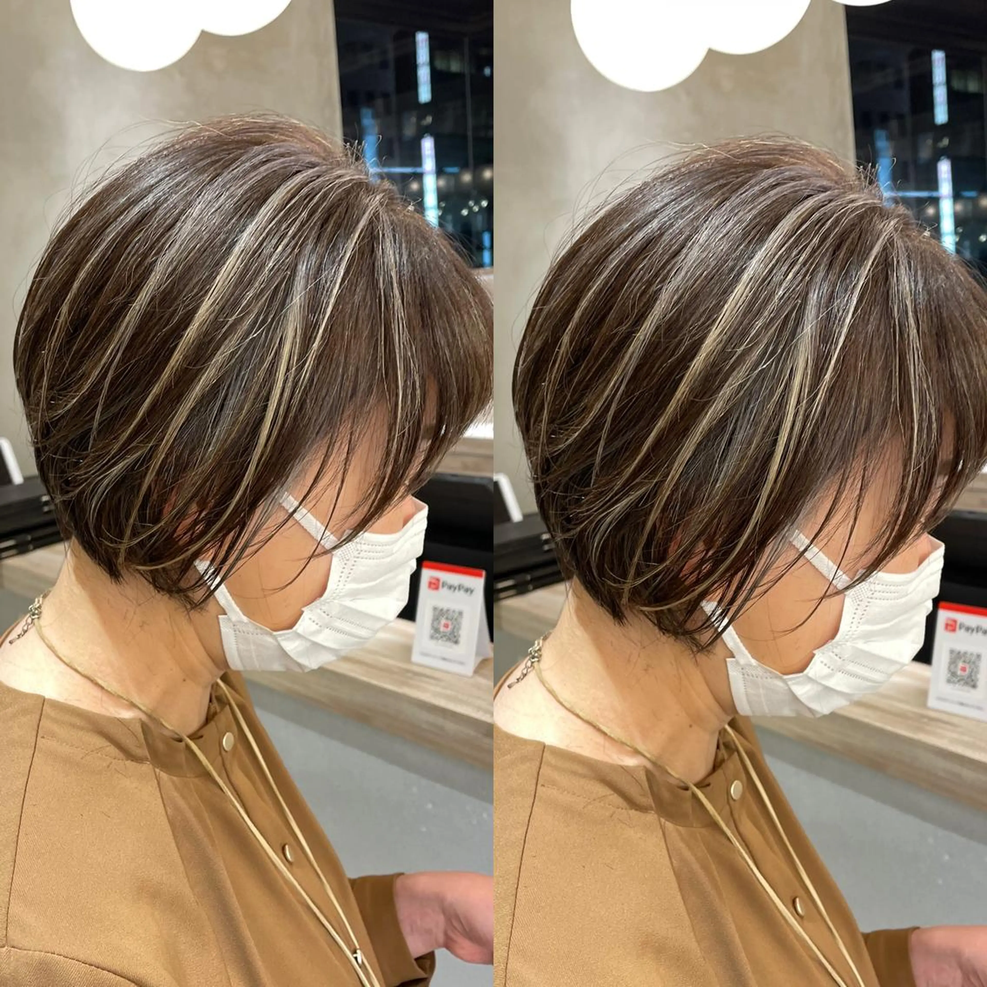 ショート カラー 縮毛/レイヤー 韓国/橋口のヘアスタイル