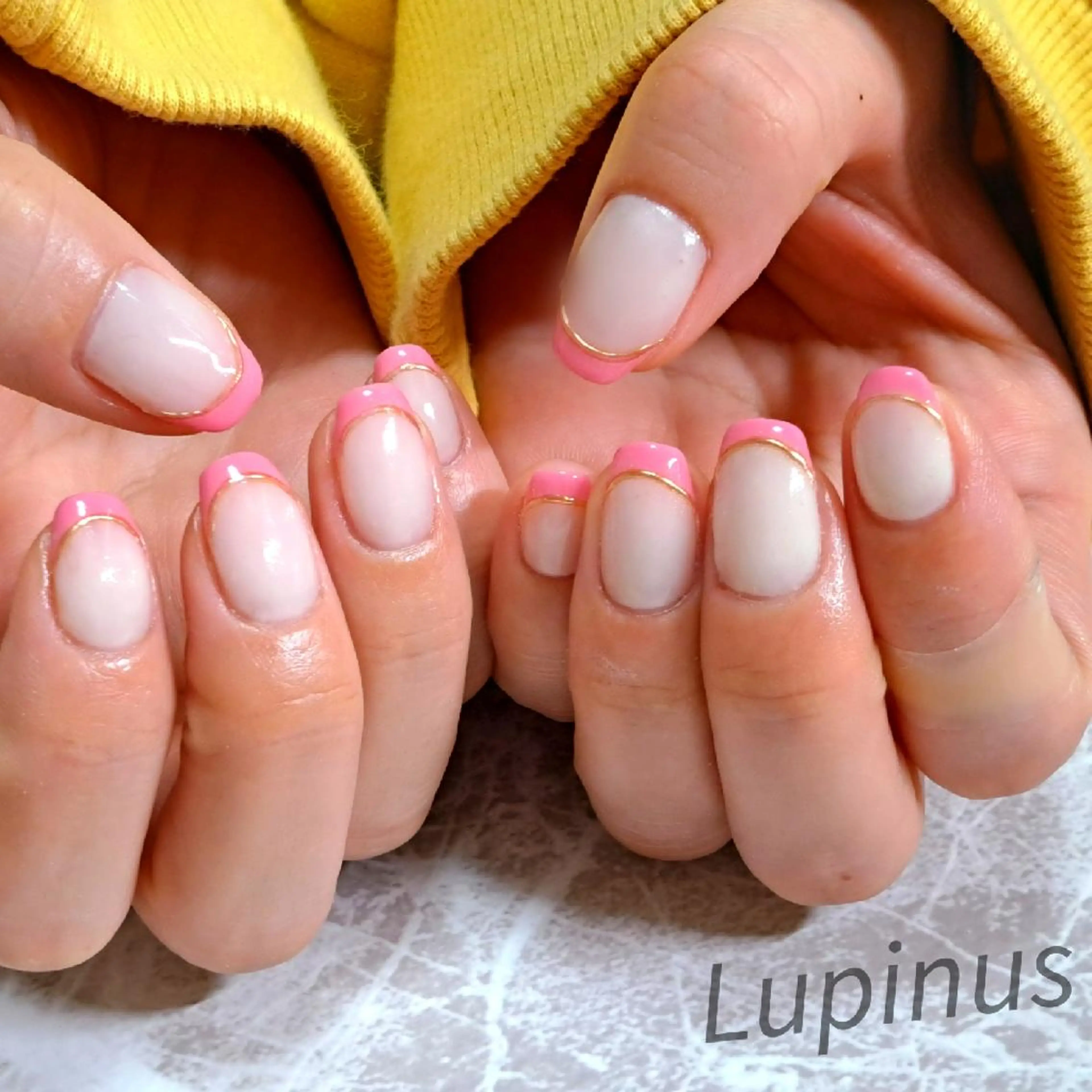 ネイル フレンチネイル 春ネイル Lupinus ルピナスのネイルデザイン