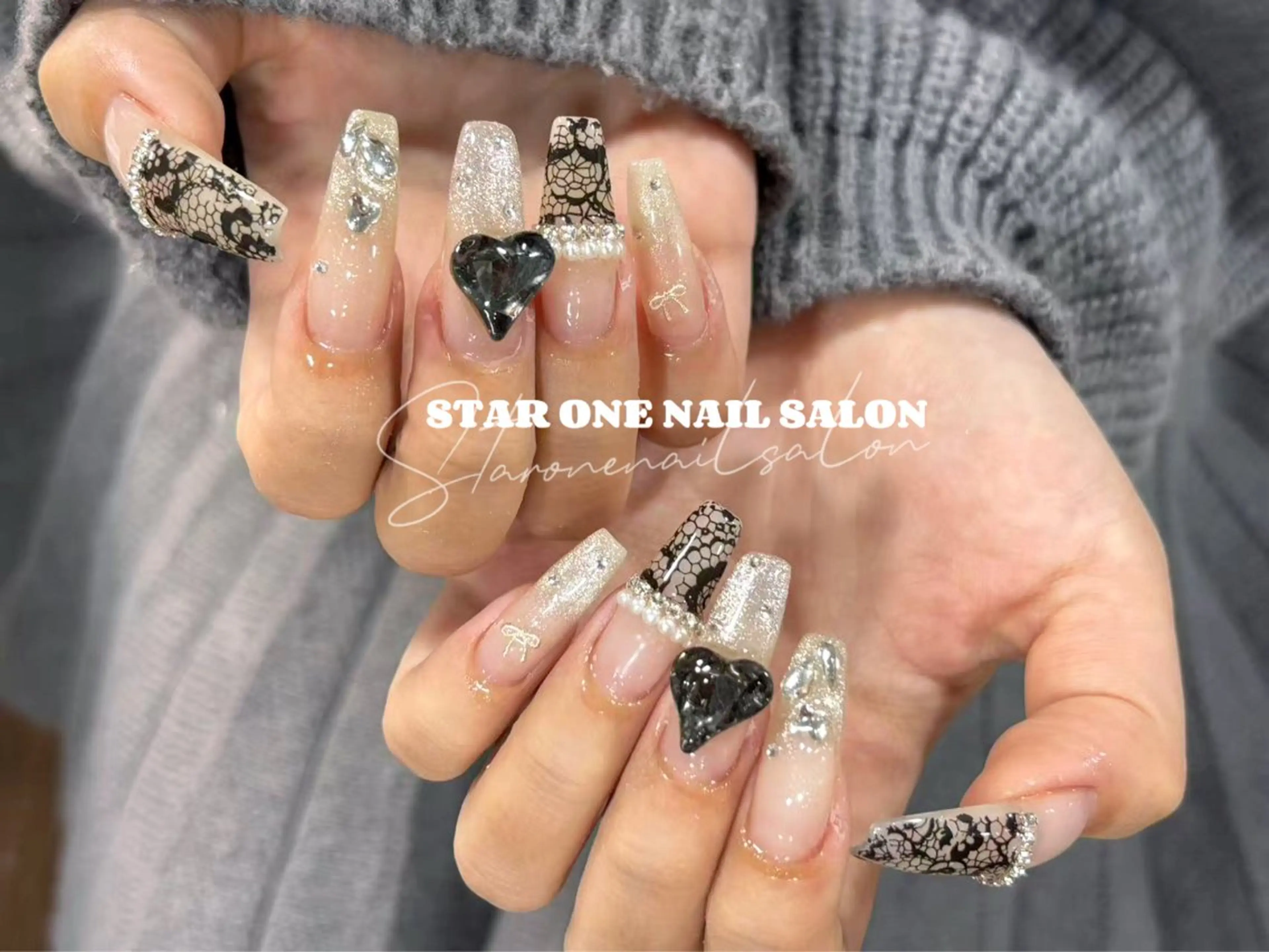 【モデル練習】自爪jr.持ち込みデザインつけ放題 ※口コミの記入禁止￥7000の写真