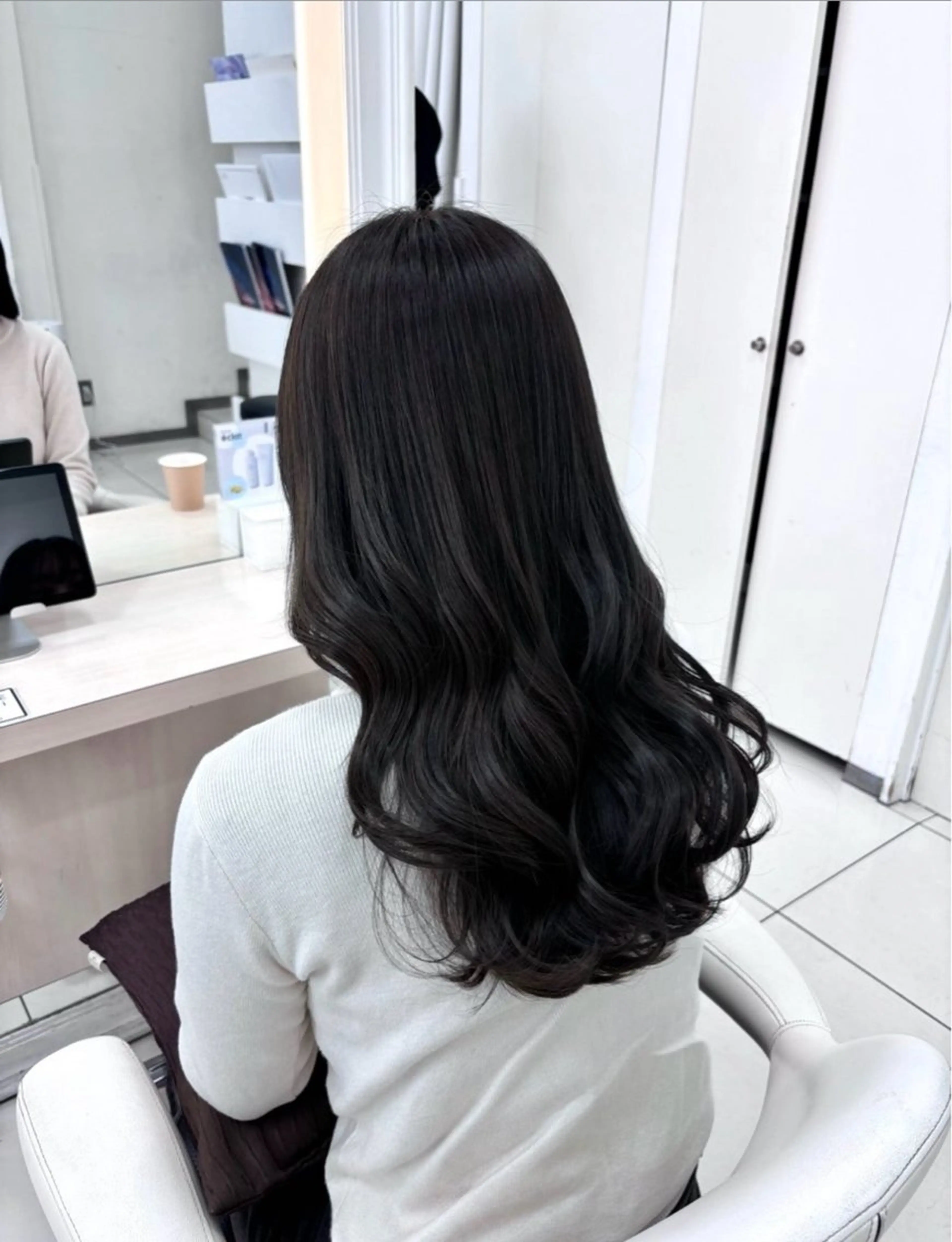 ロング カラー 韓国風ヘア ヘアカラー 木村 ここなのヘアスタイル