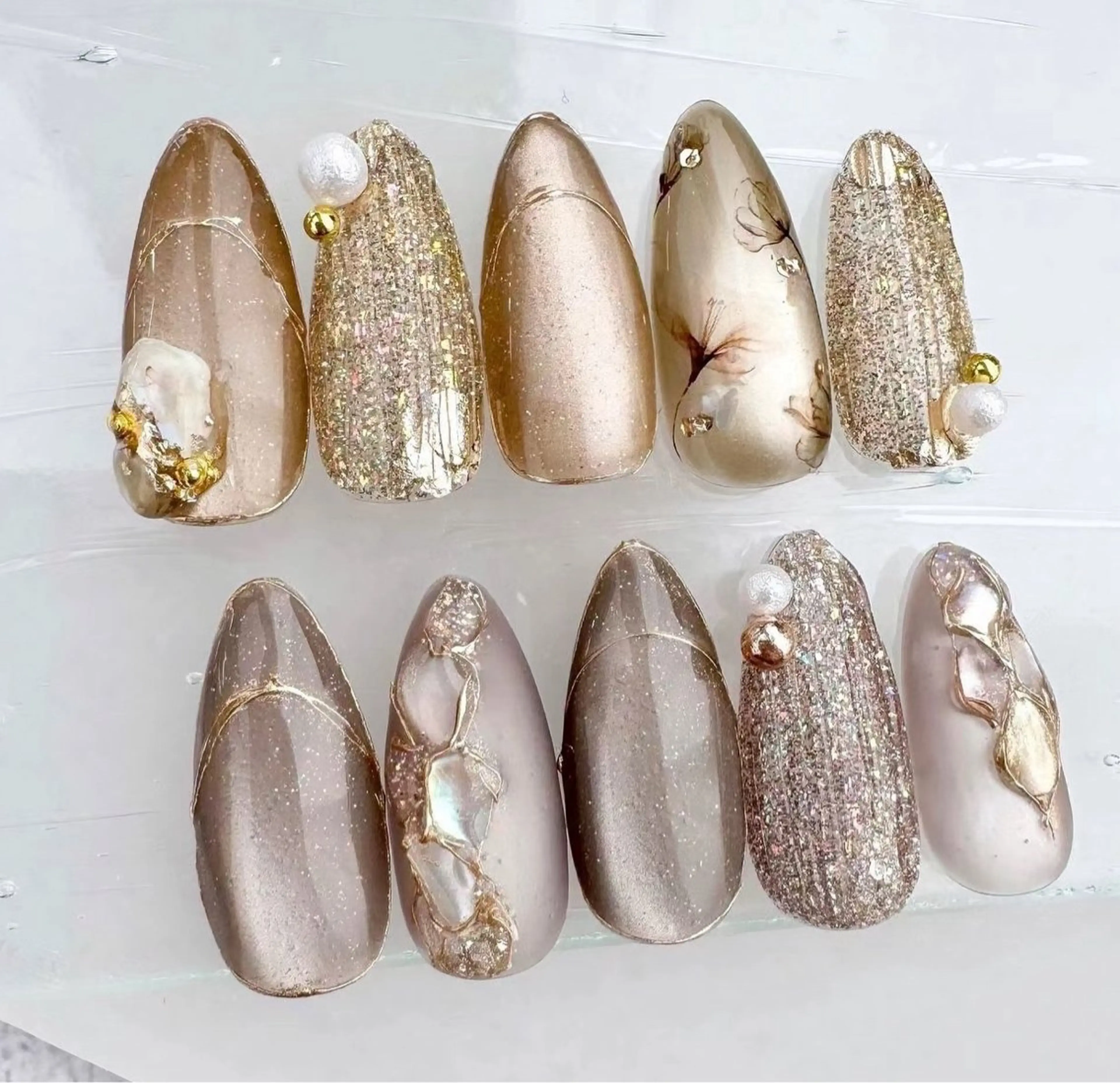 ネイル アートネイル チークネイル 長さ出し フレンチネイル ジェルネイル YK Beauty Salonのマツエク・マツパデザイン