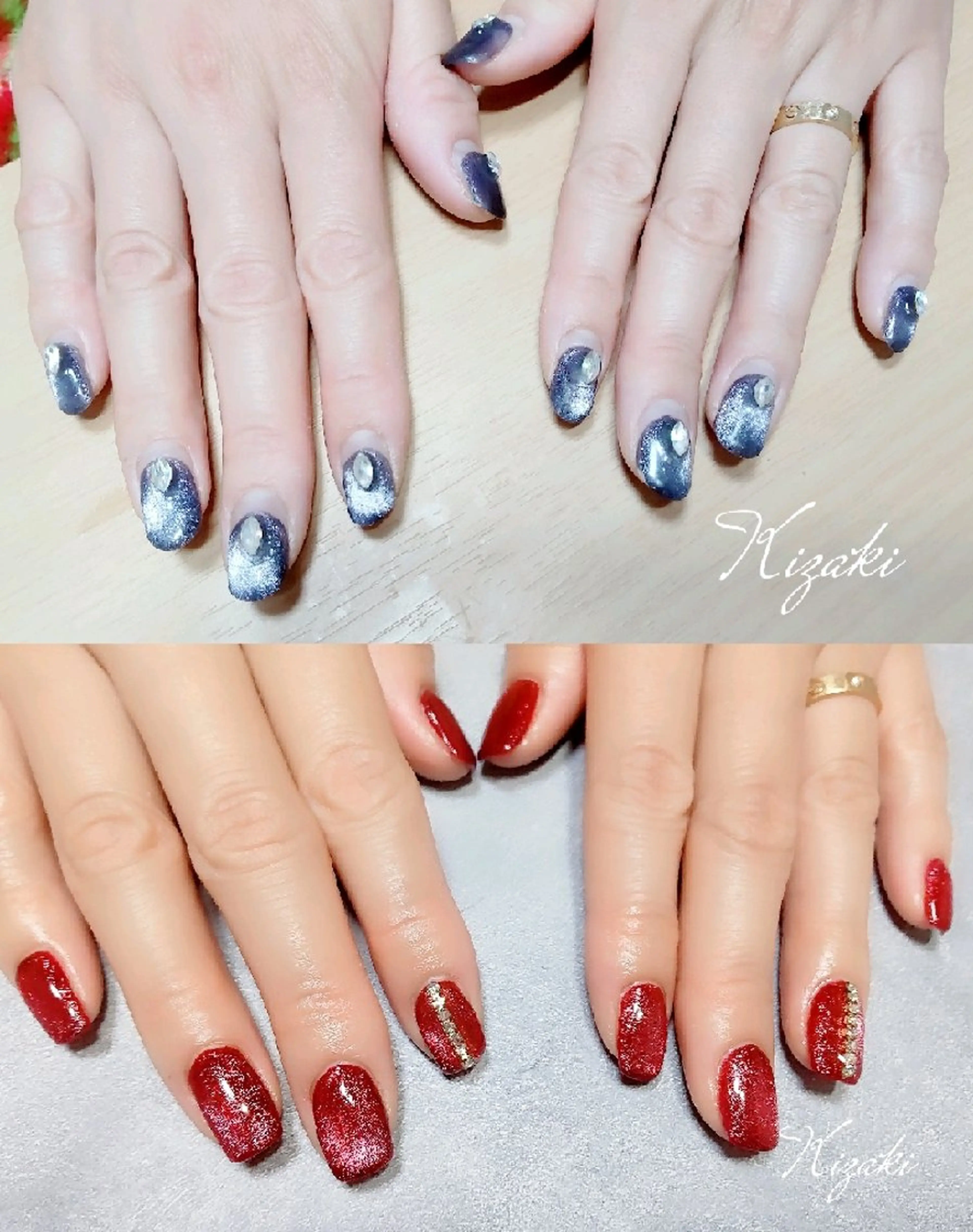 ネイル マグネットネイル ワンカラーネイル ハンドネイル Kizaki.. Saoriのマツエク・マツパデザイン