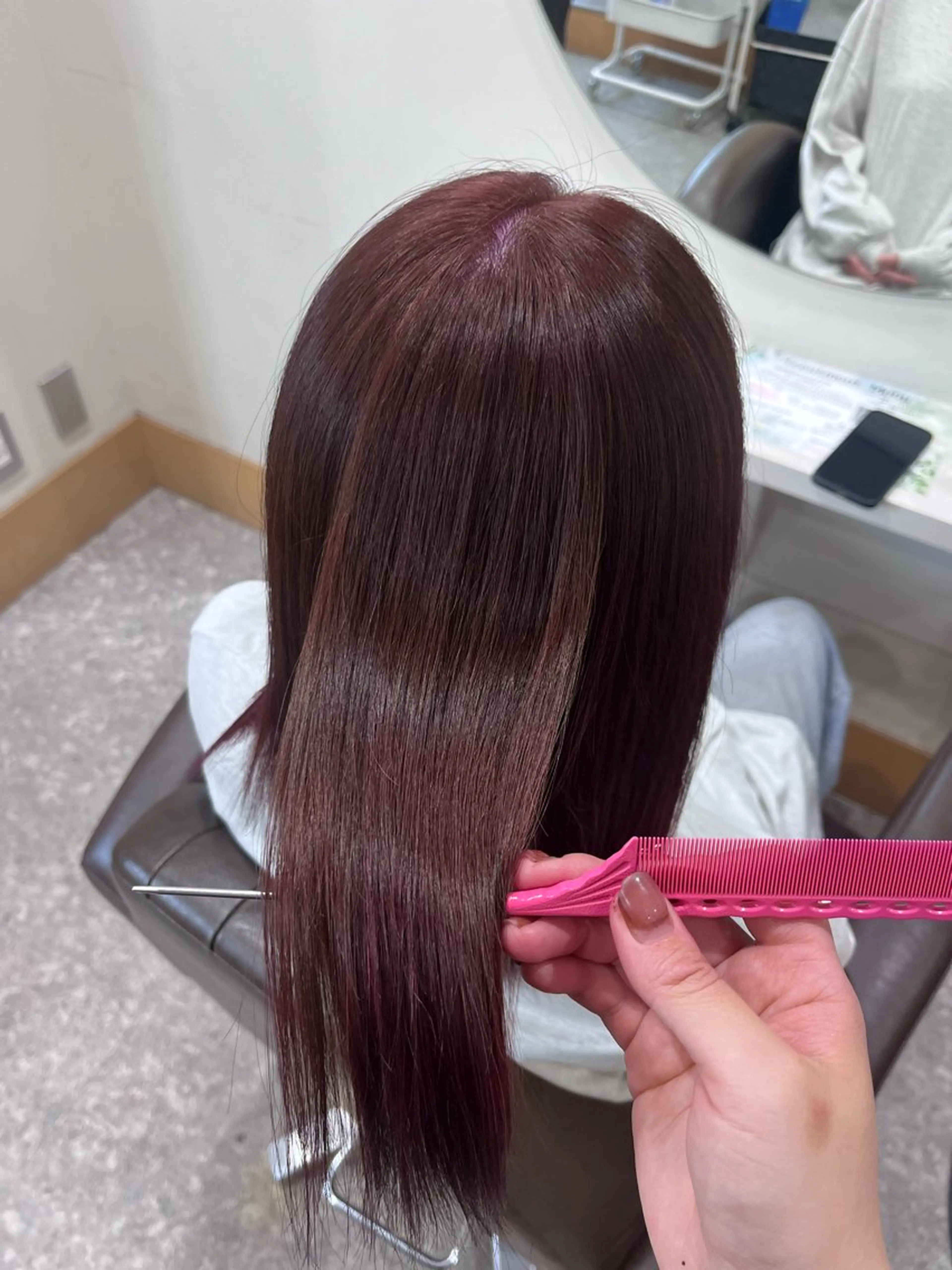 ミディアム カラー ラベンダーカラー ラベンダーピンク ピンクカラー ヘアカラー トリートメント ヘッドスパ ぴんく髪の美容師🎀 🖤ゆうなのヘアスタイル