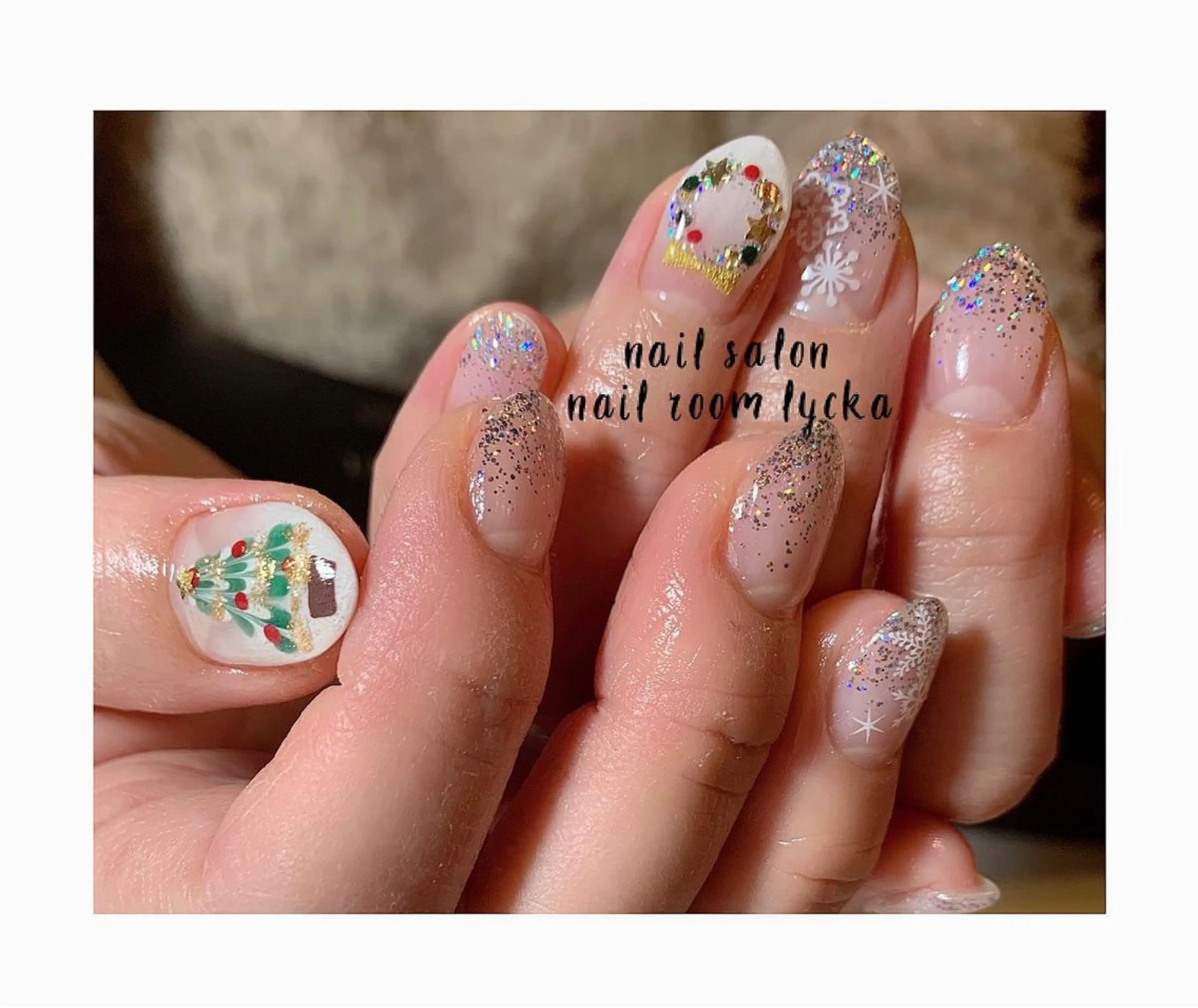 ネイル ジェルネイル パラジェル 冬ネイル ﾈｲﾙﾙｰﾑﾘｯｶ 𝐦𝐚𝐲𝐮のネイルデザイン