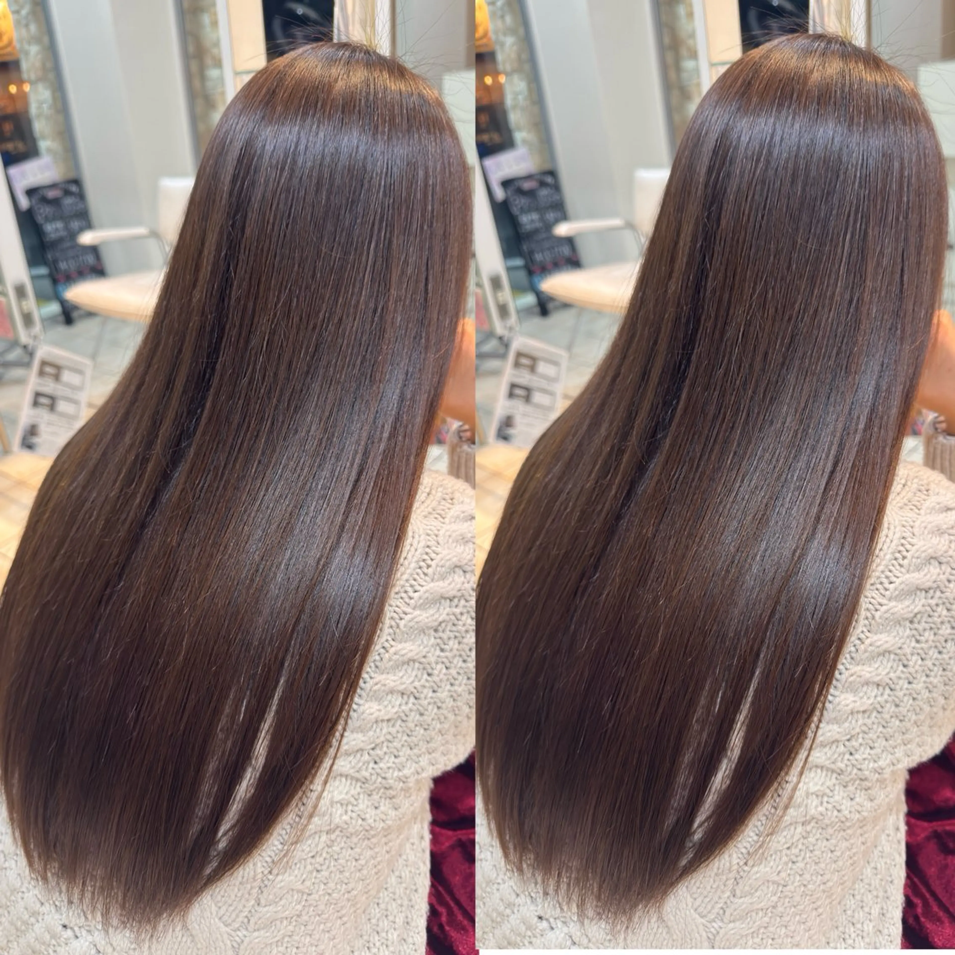 ロング カラー カット ヘアカラー トリートメント 【髪質改善特化】 艶髪/透明感カラーのヘアスタイル