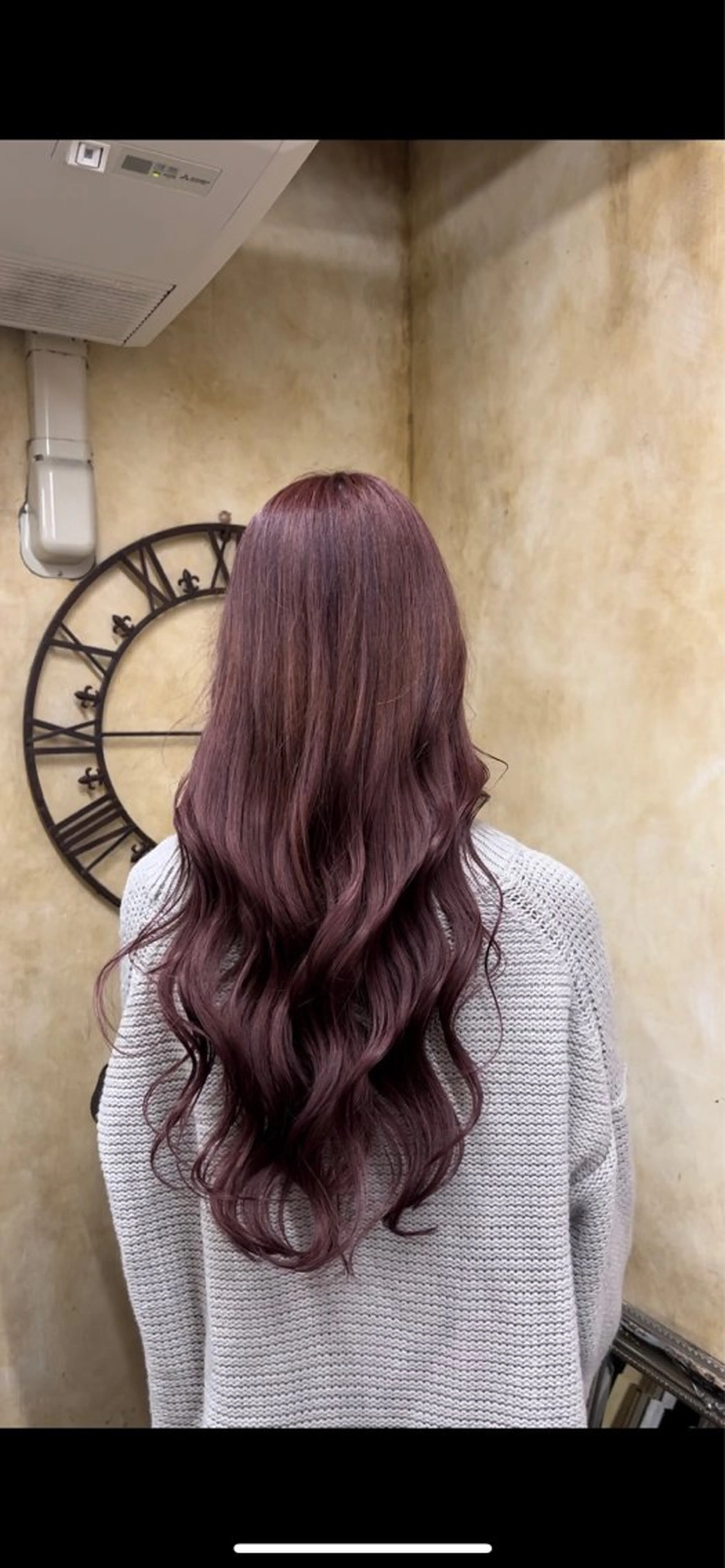 ロング カラー ブリーチ ブラウンカラー ピンクカラー バイオレットカラー バイオレットブラウン ヘアカラー トリートメント ともざねゆか UniQ/岡山駅のヘアスタイル