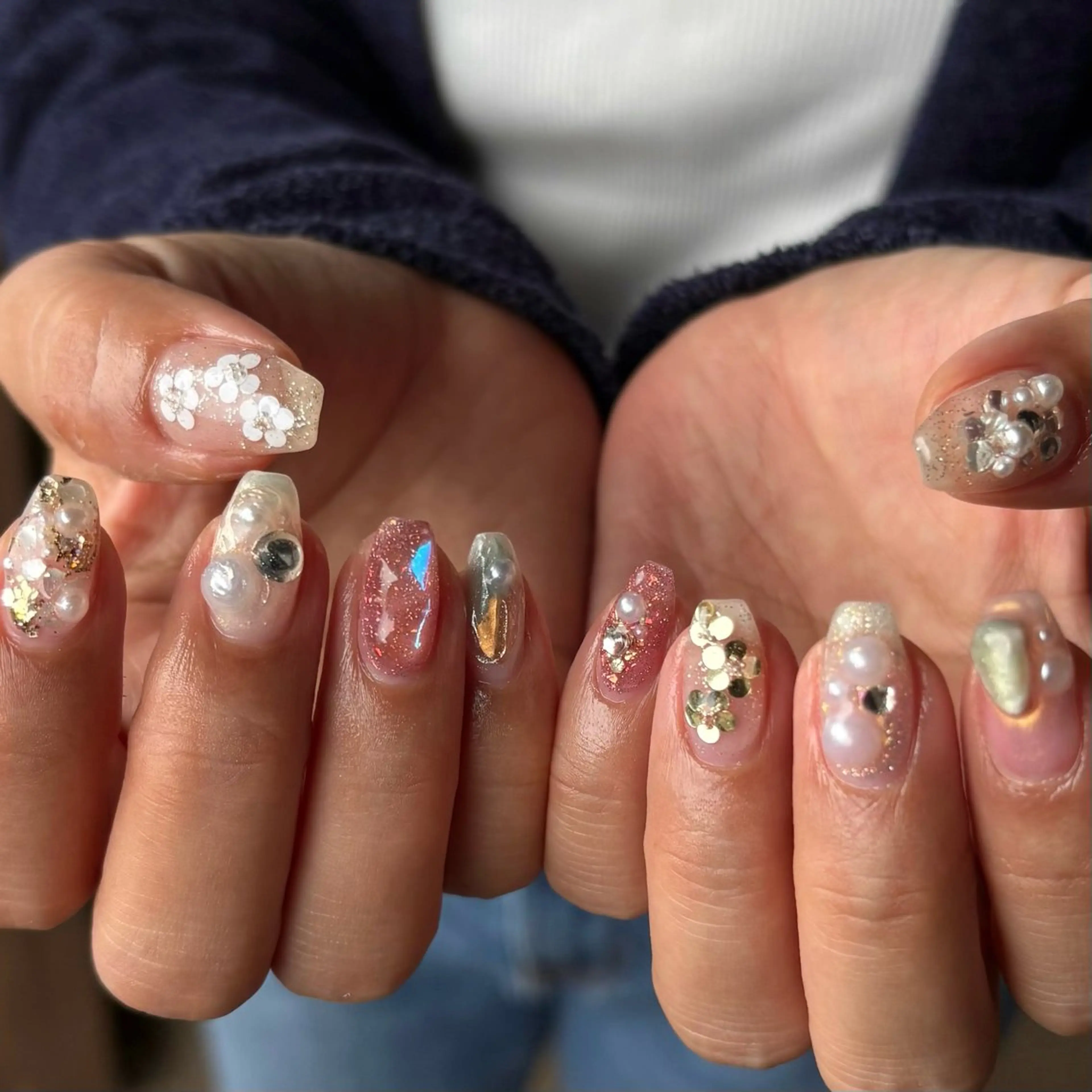 ネイル 韓国ネイル マグネットネイル ニュアンスネイル オフィスネイル ワンホンネイル ハンドネイル amuse ニュアンス/個性派のネイルデザイン