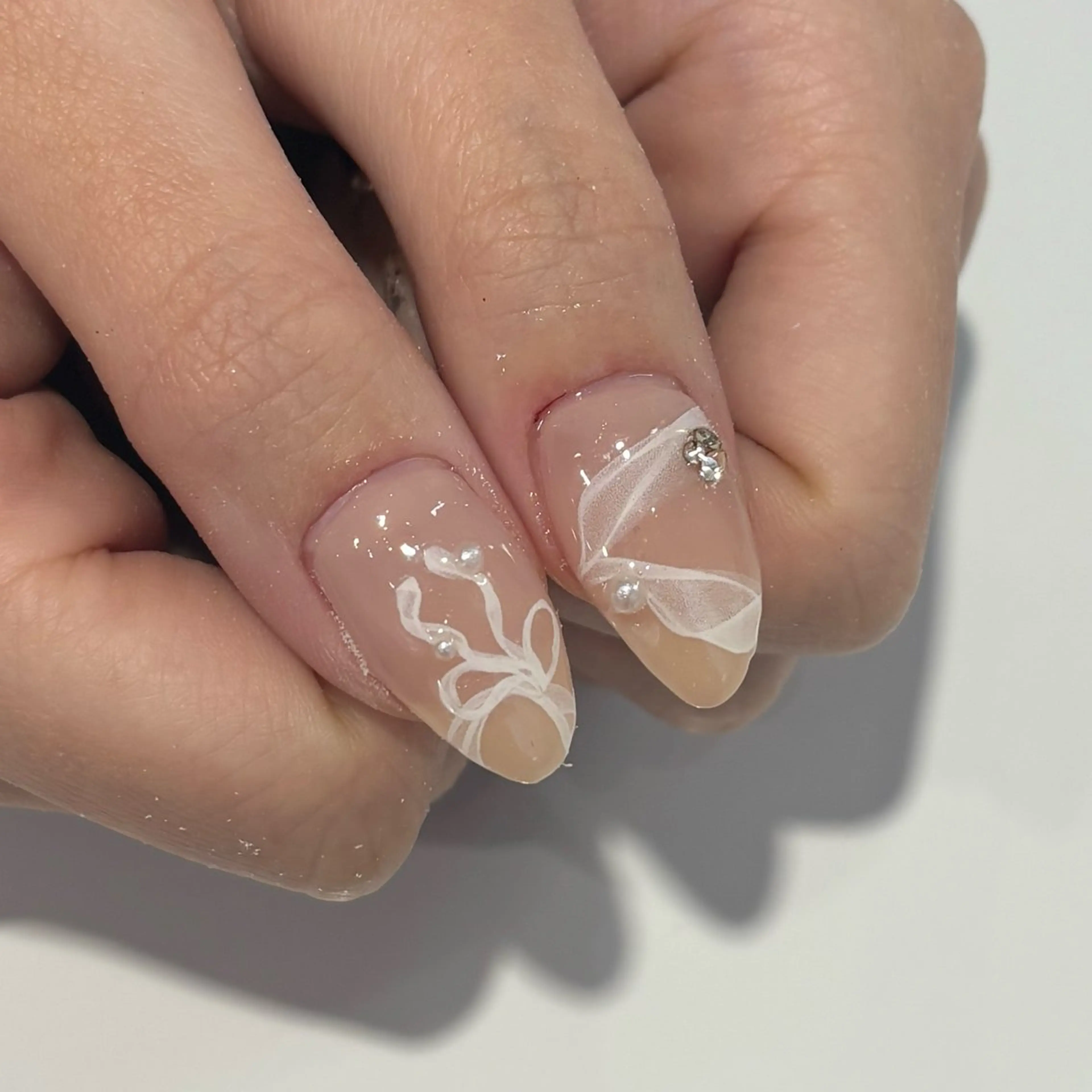 ネイル 持ち込み リボン ワンホンネイル モデル様募集中♡ Kokomi🍮のネイルデザイン