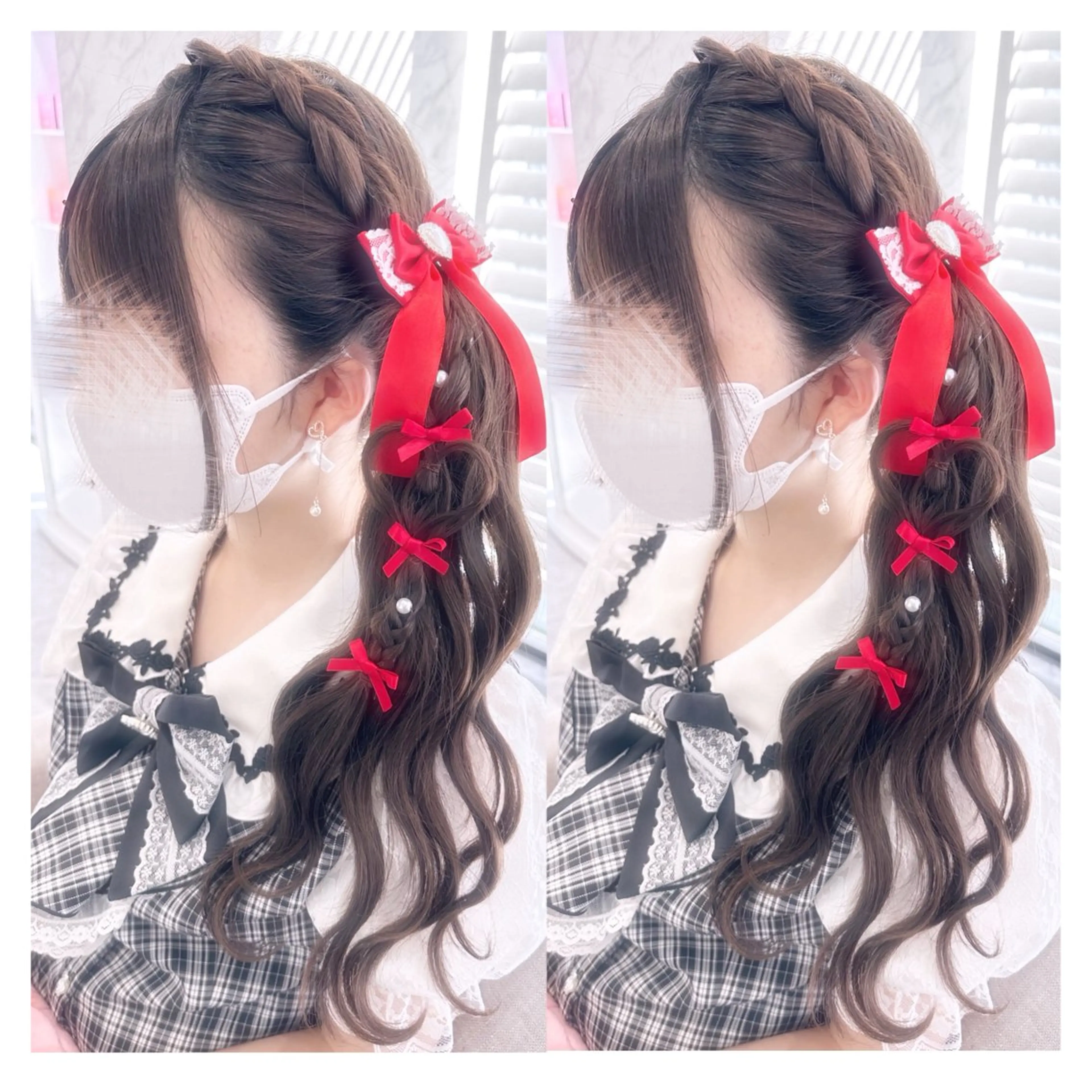 🎀💞クリエイティブヘアセット💞🎀編み込み、装飾品付け放題❣️ライブやイベントにオススメ💖🌷池袋の写真
