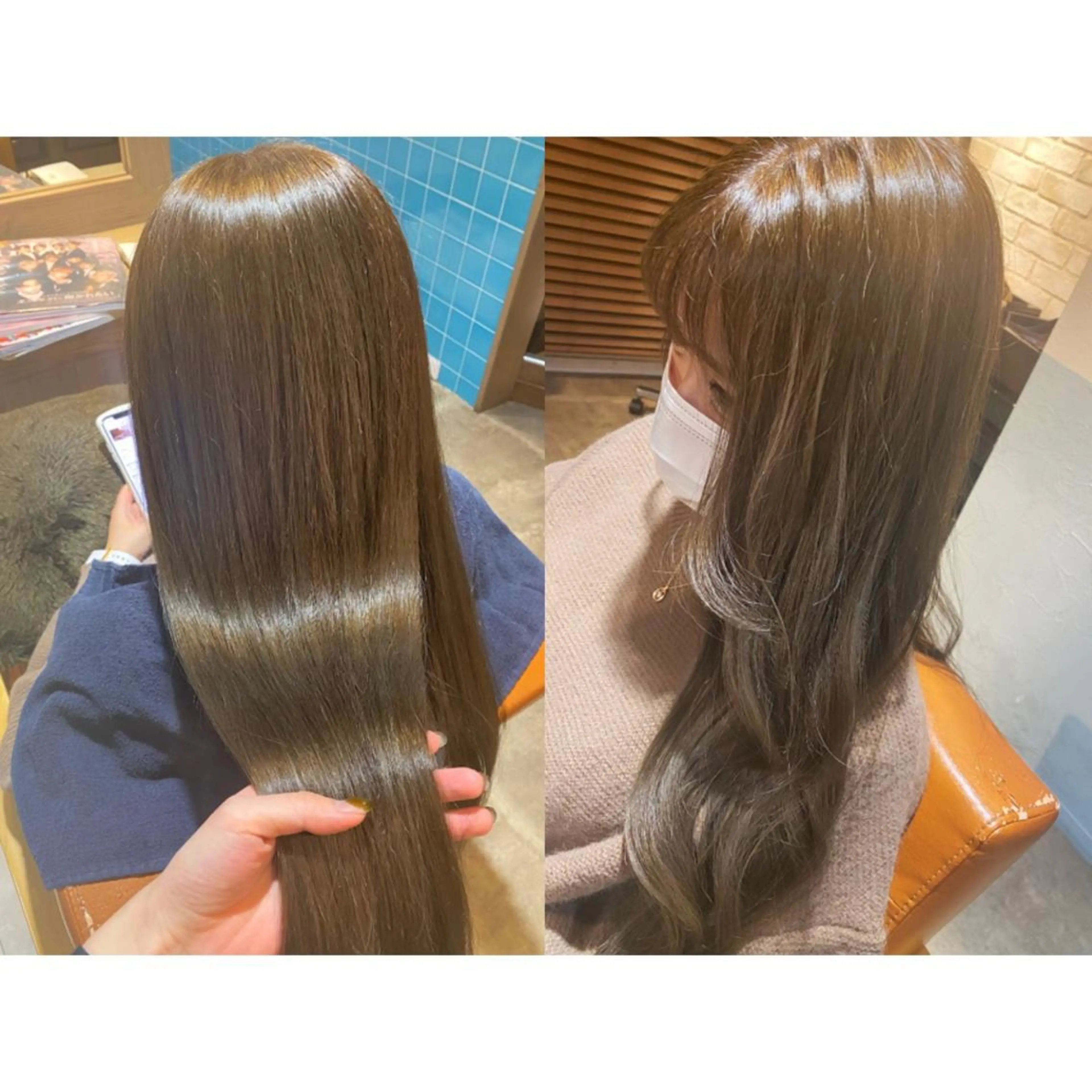 カラー ベージュカラー ブリーチ ブリーチなしカラー カット ヘアカラー トリートメント 🐻結んで可愛い hair EMI🐻のヘアスタイル