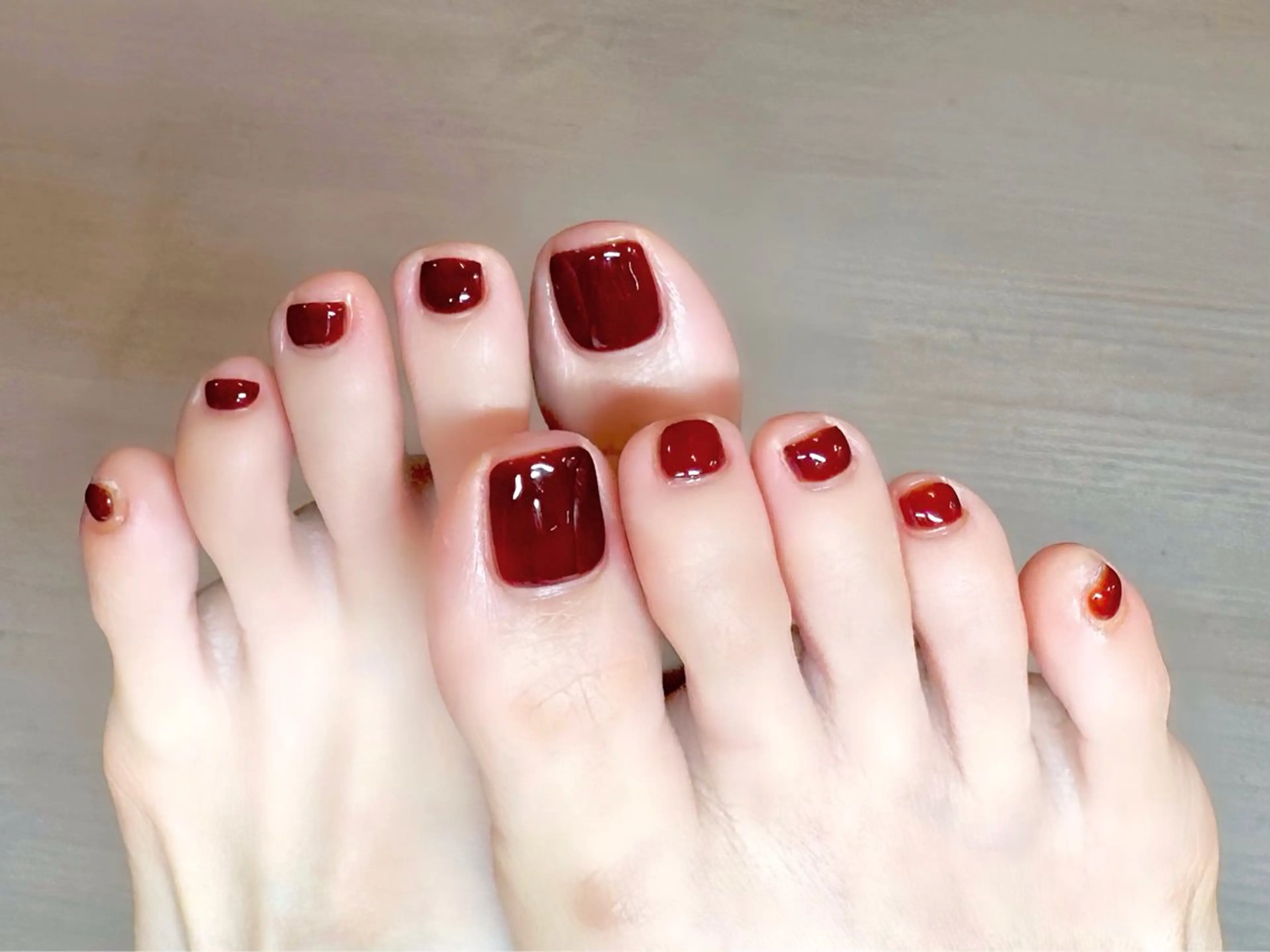 フット/ワンカラー✨5500円【オフなし】デビューネイリストモデル❤️色混ぜ可！の写真