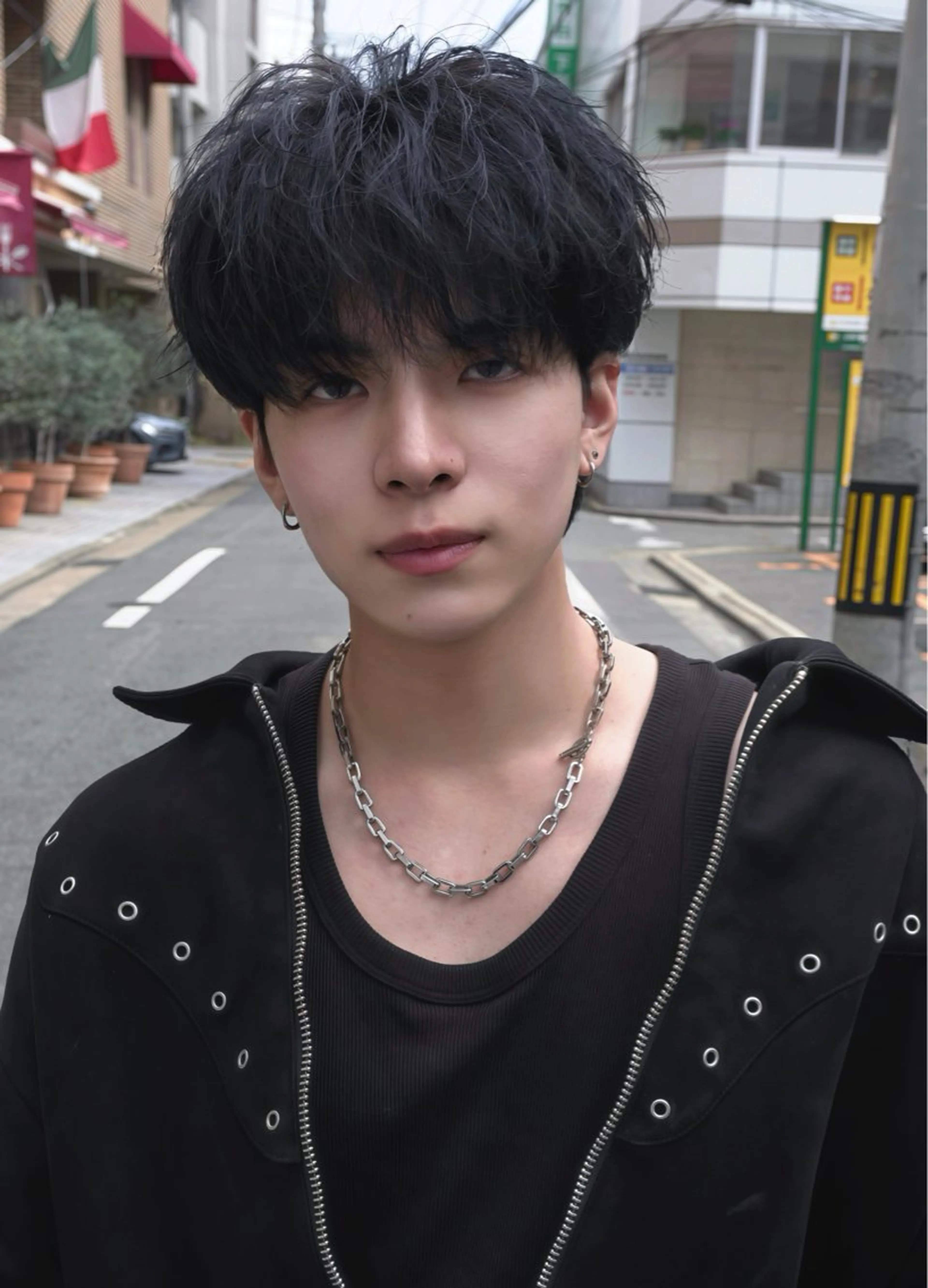 ショート パーマ 湖城 恵吾のヘアスタイル