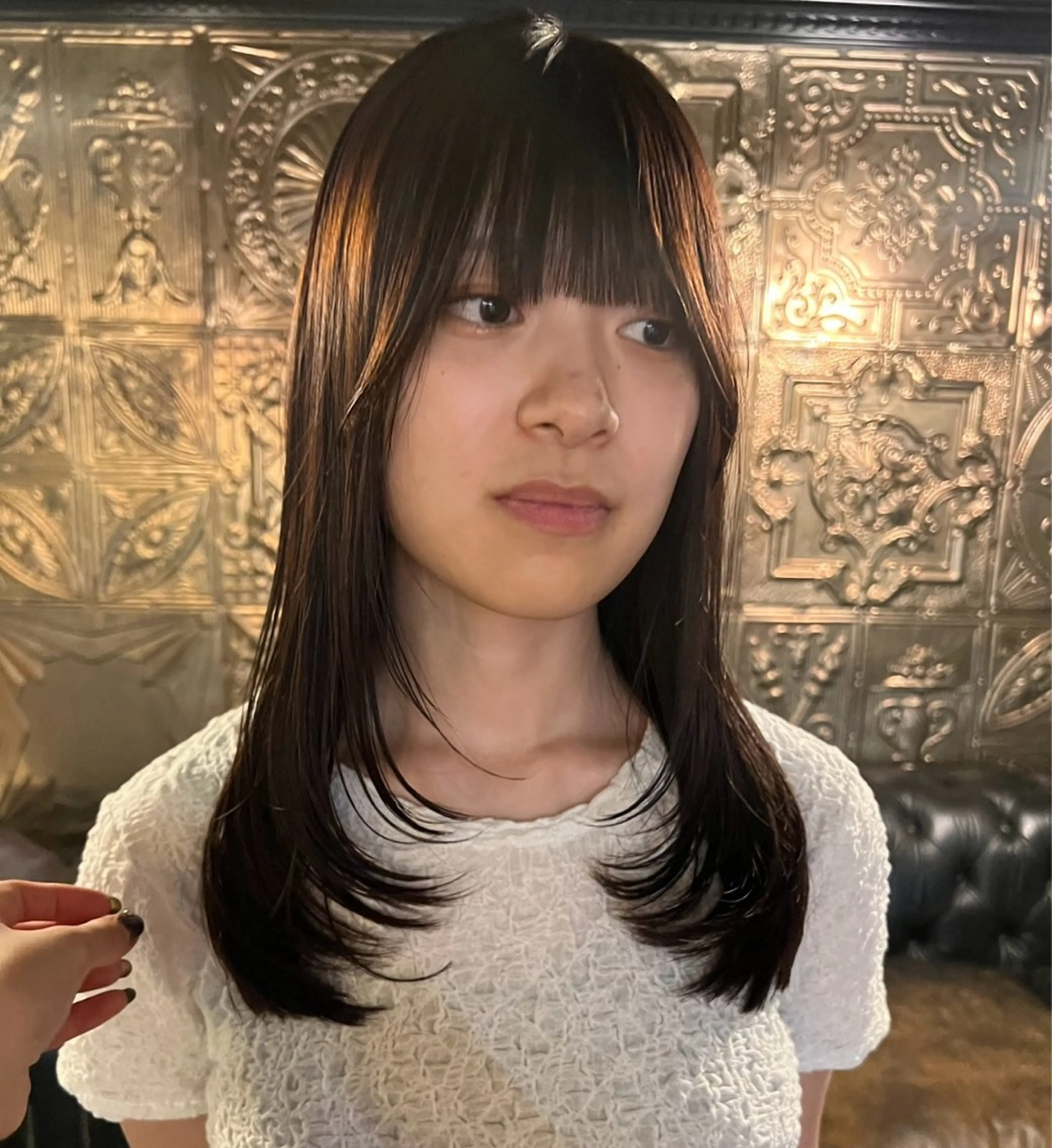 セミロング レイヤーカット カット レイヤー／デザイン カット／ヒナノのヘアスタイル