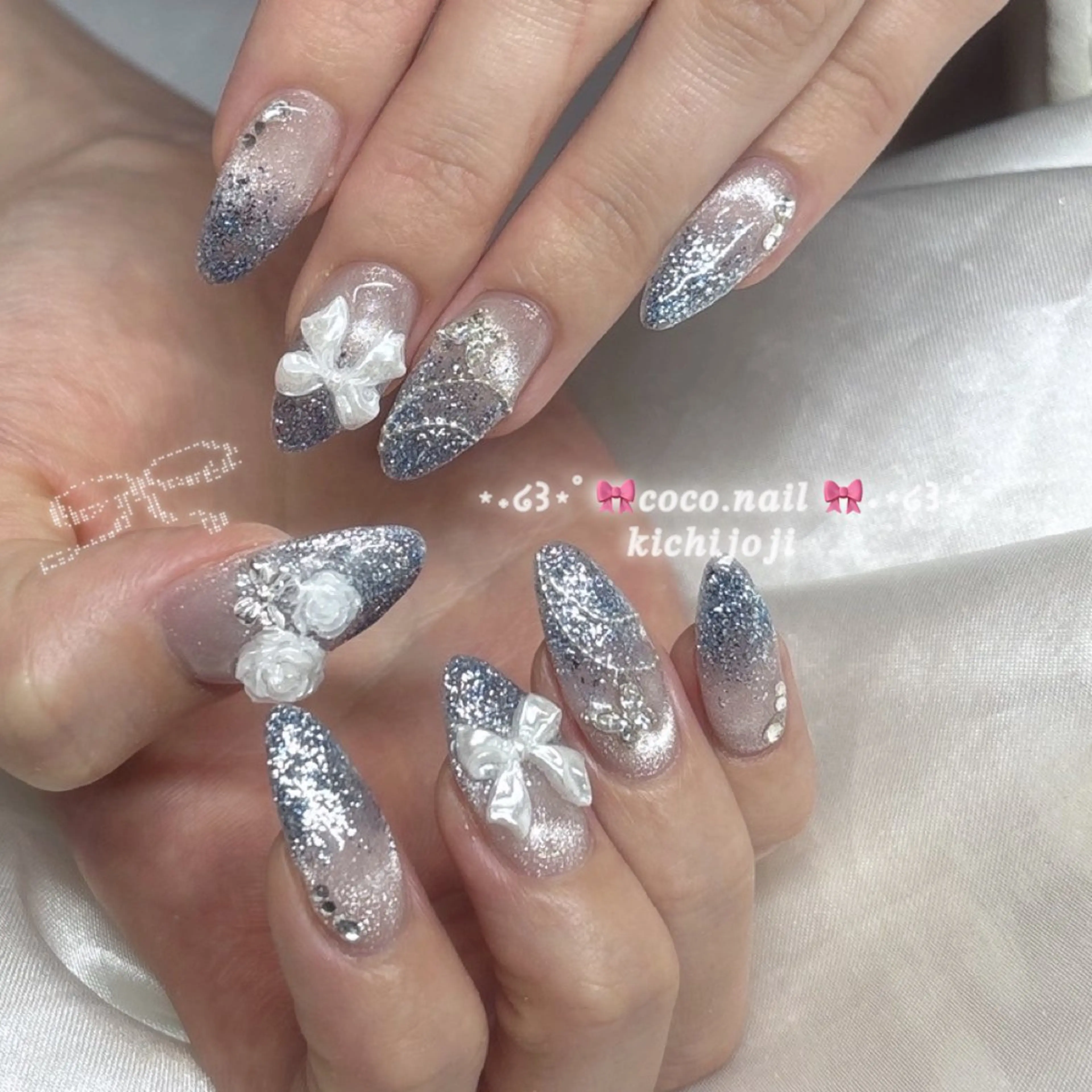 ネイル ハンドネイル フットネイル lili.nail y2k/長さ出しのネイルデザイン