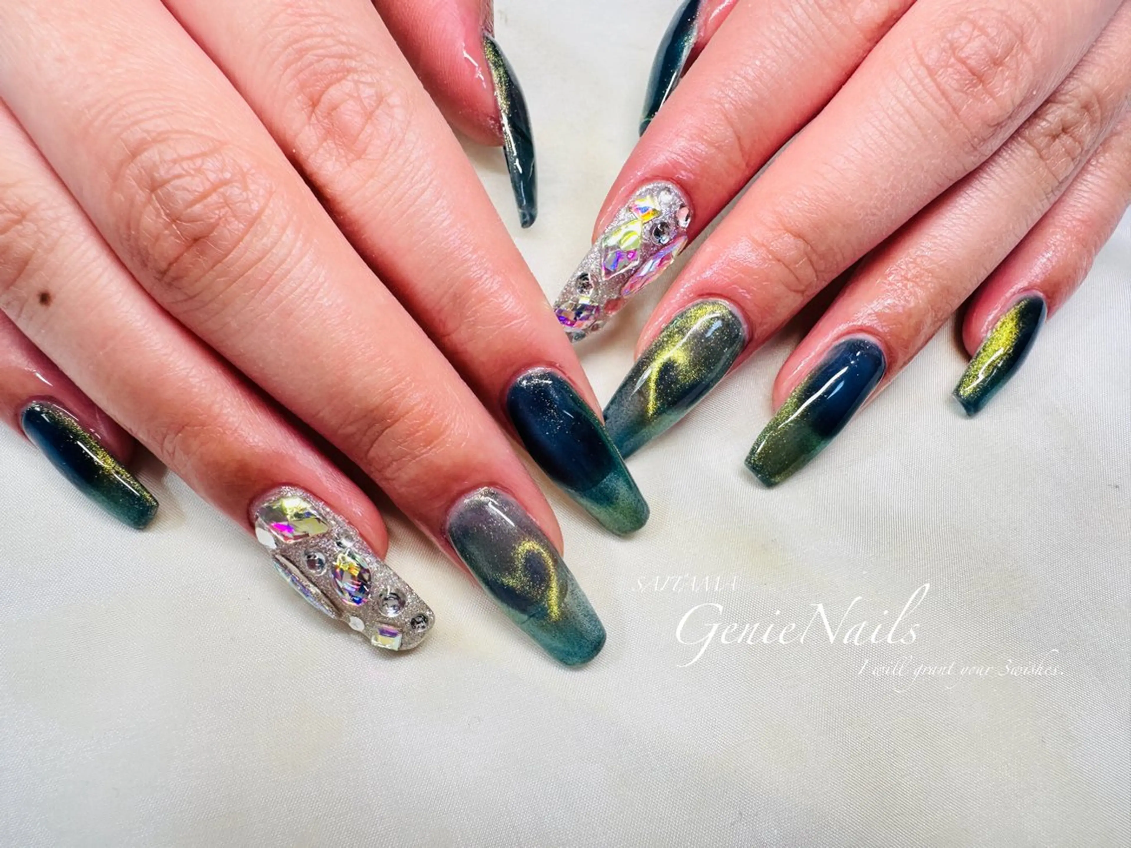 ネイル アートネイル フットネイル 持ち込み 冬ネイル Genie Nailsのネイルデザイン
