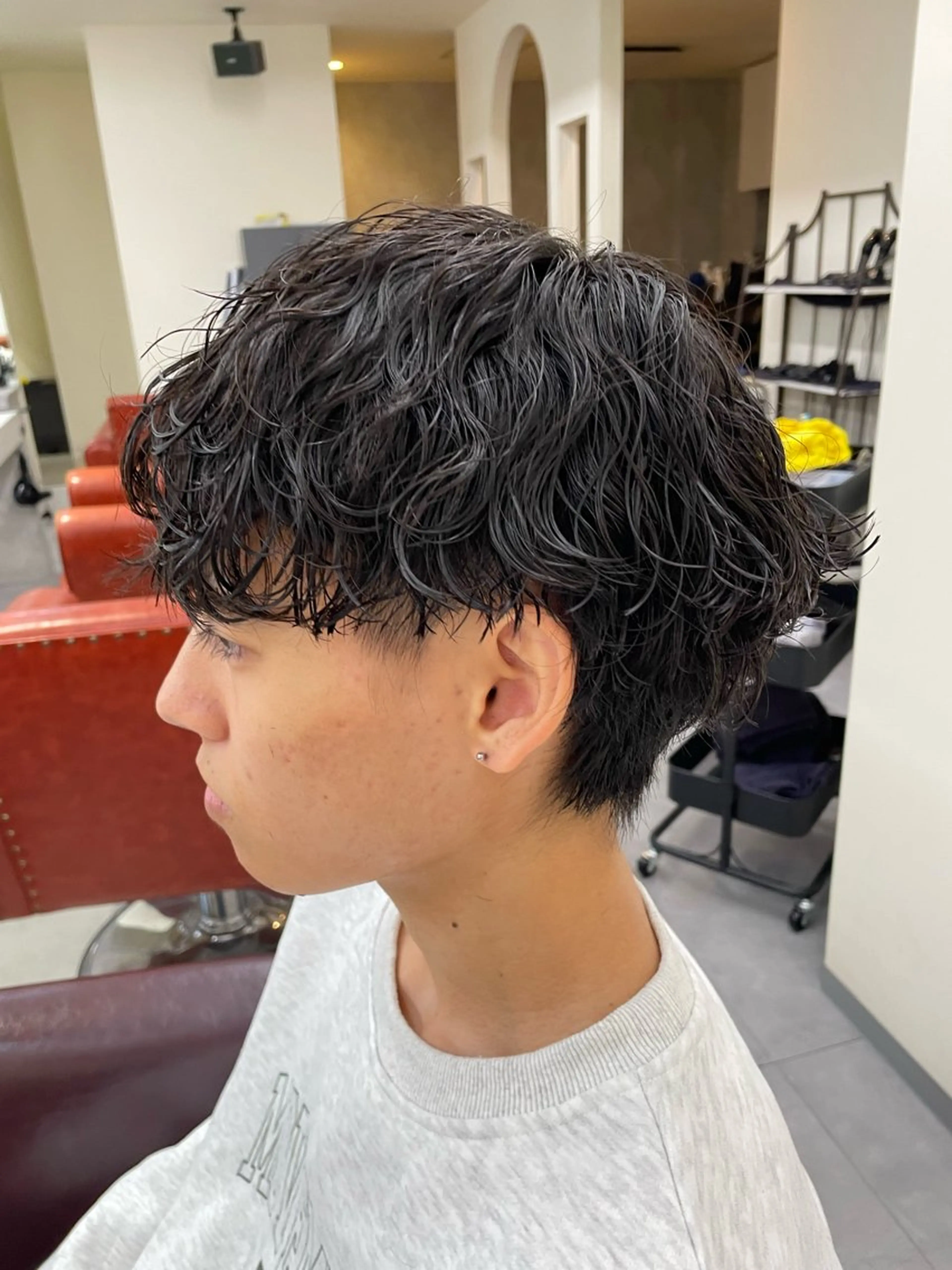 パーマ メンズ カット パーマ 大阪メンズ 美容師井上智博のヘアスタイル