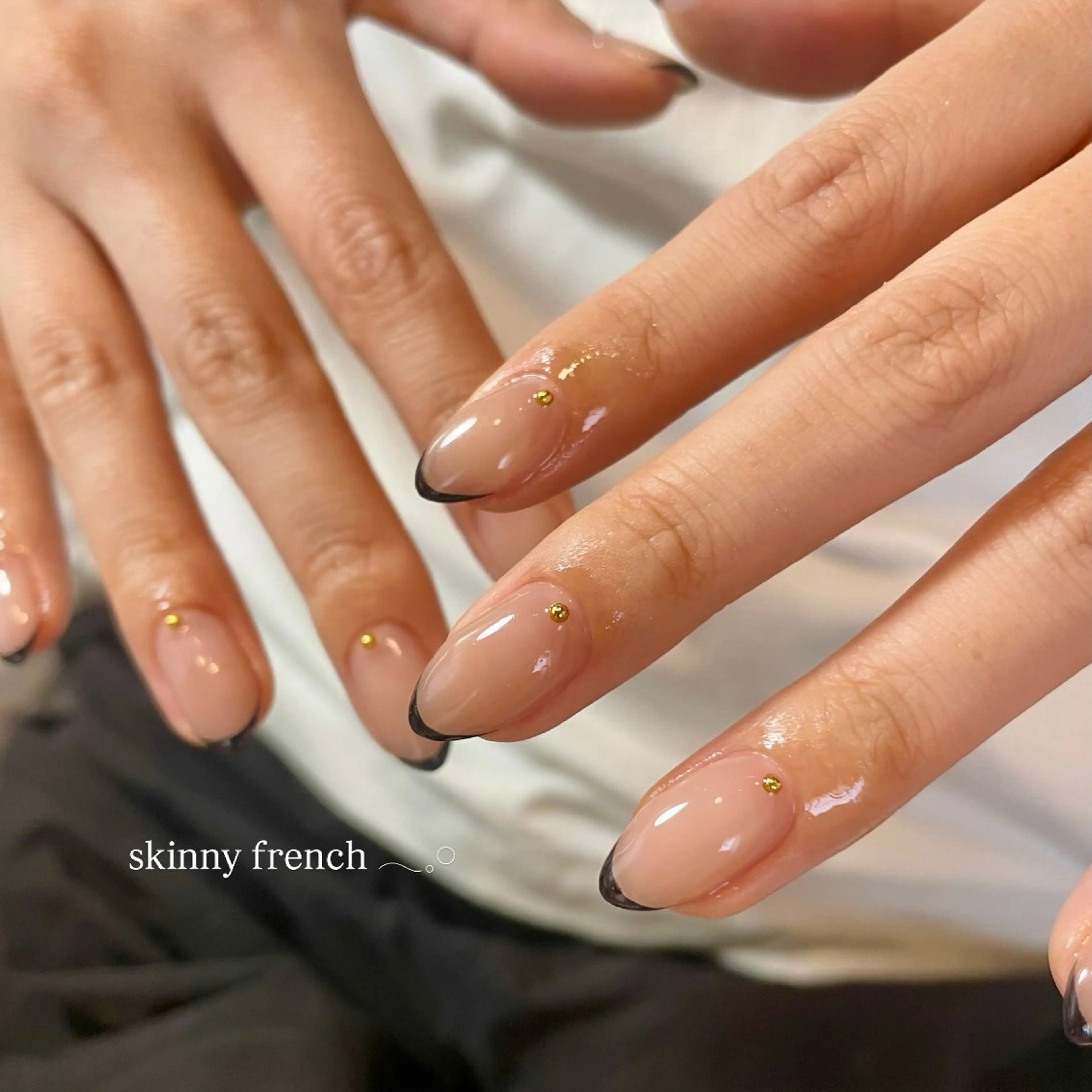 ネイル フレンチネイル 持ち込み nail salon myreのネイルデザイン