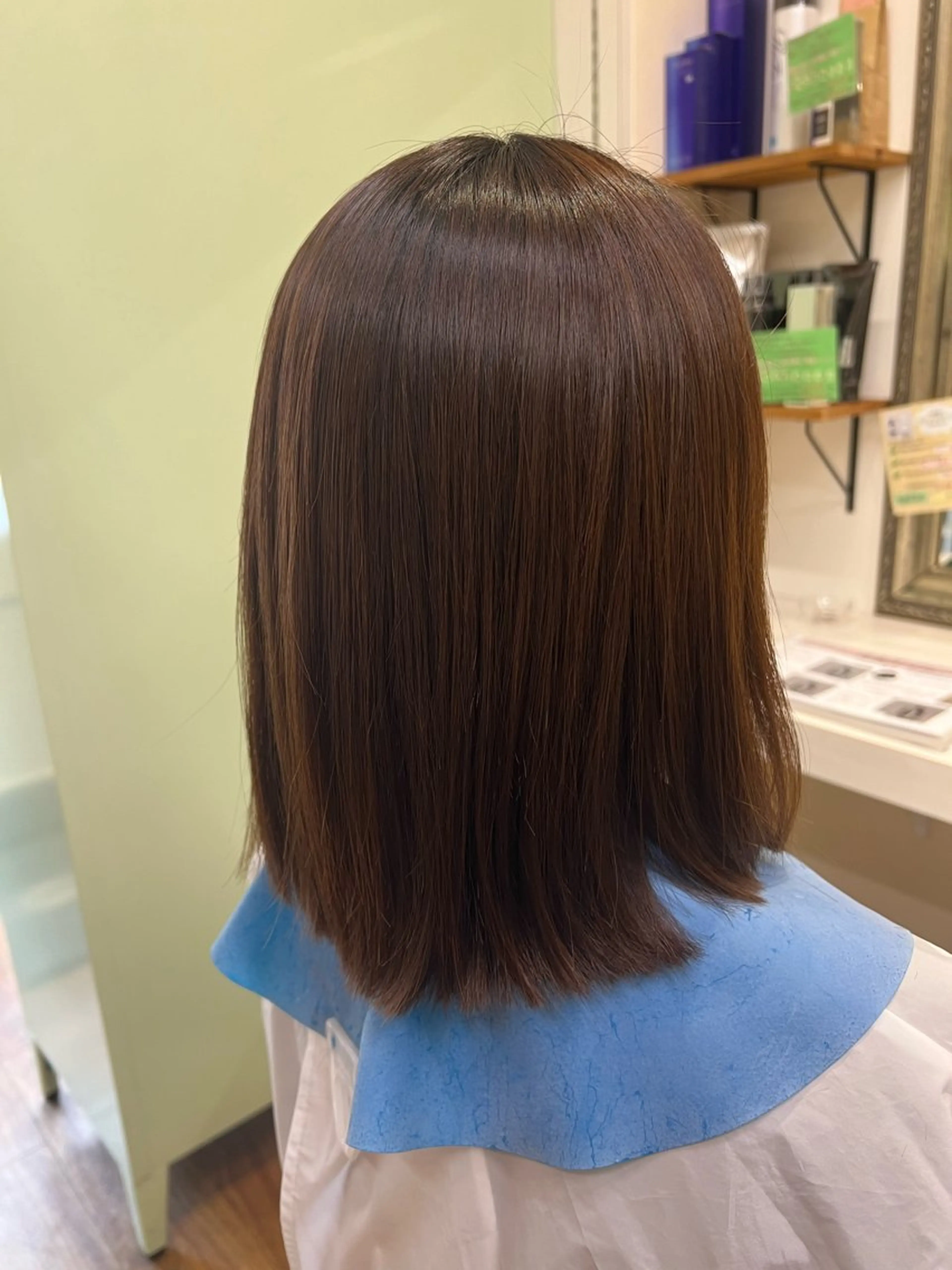 ミディアム 縮毛矯正 朝が楽になる艶髪縮毛 ✨中稲明梨のヘアスタイル