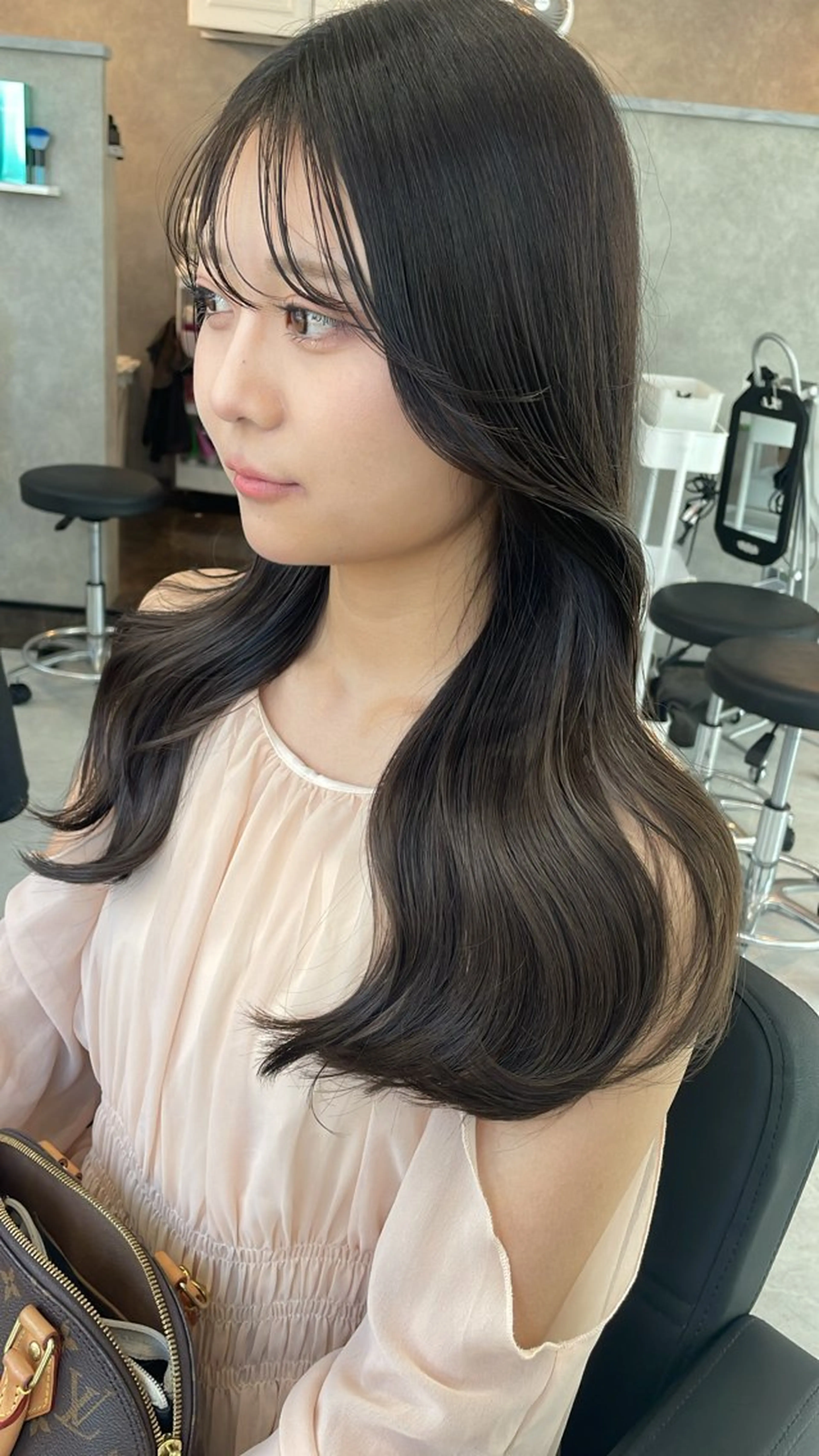 ミディアム カラー トリートメント ヘアカラー トリートメント marshu umeda所属・✨梅田酸性ストレート 💖NATSUKOのヘアスタイル