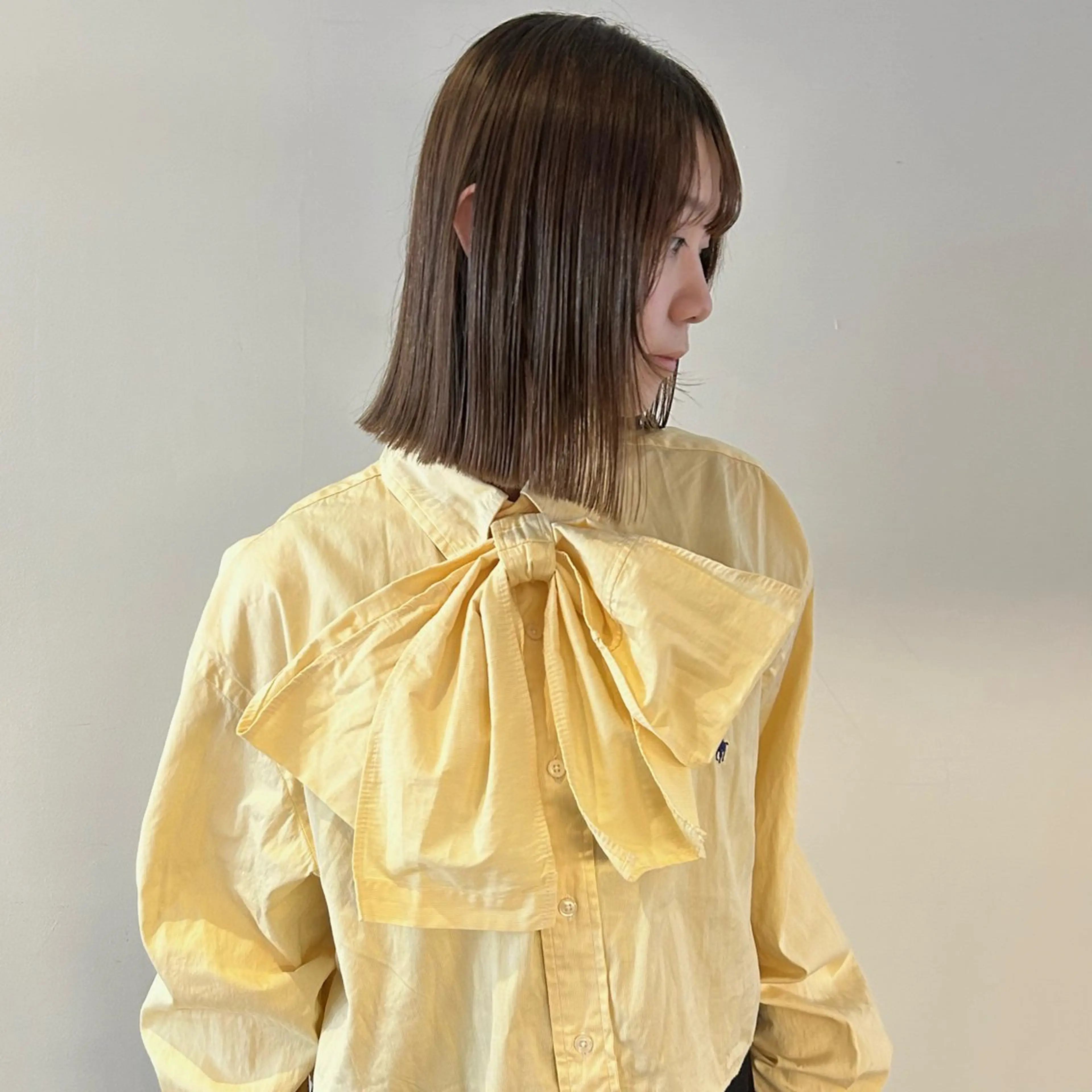 ミディアム ボブ 韓国風ヘア レイヤーカット nonoka オリーブ/レイヤーのヘアスタイル