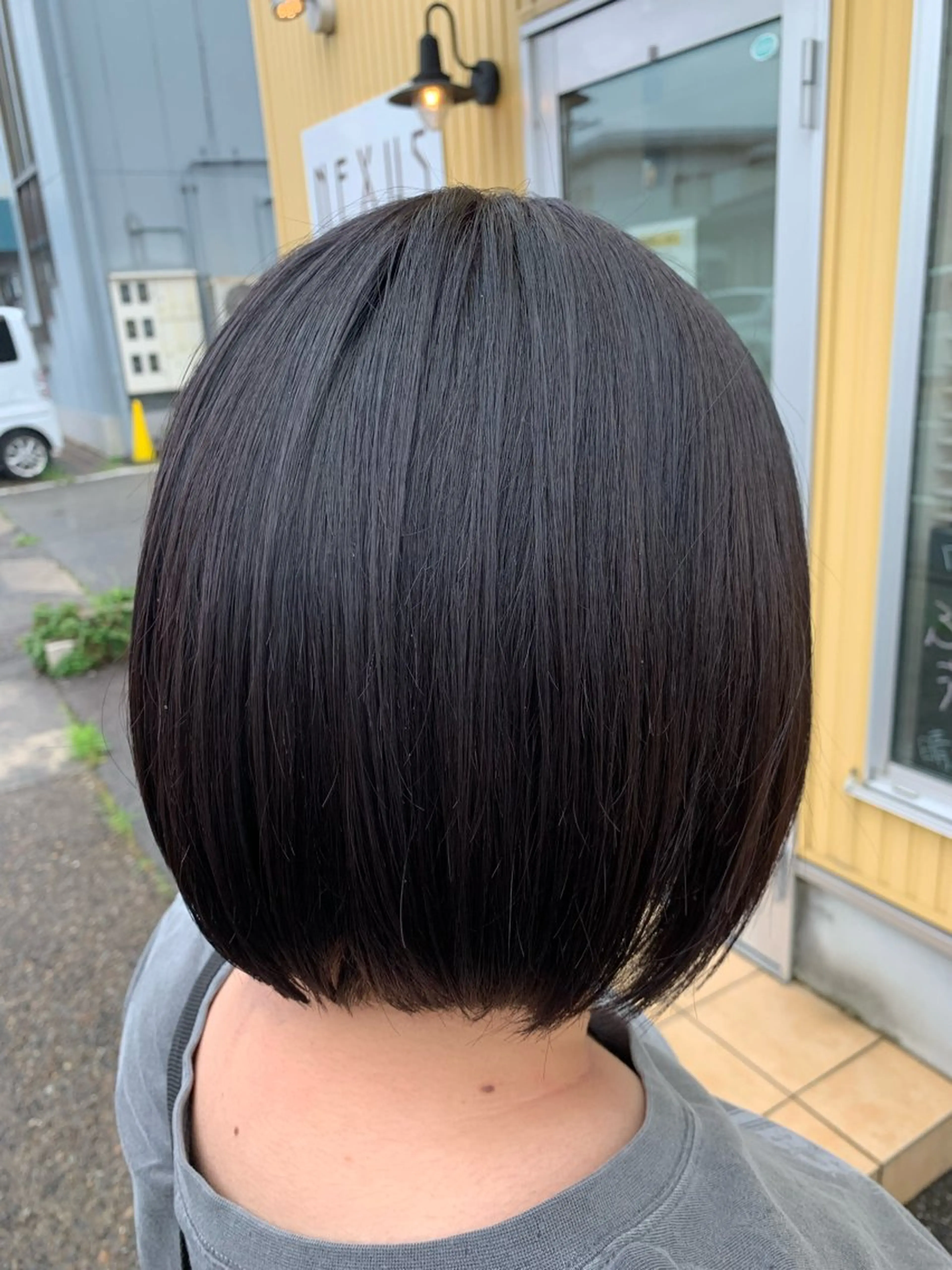 ミディアム カット ヘアカラー トリートメント 柴田 結衣のヘアスタイル