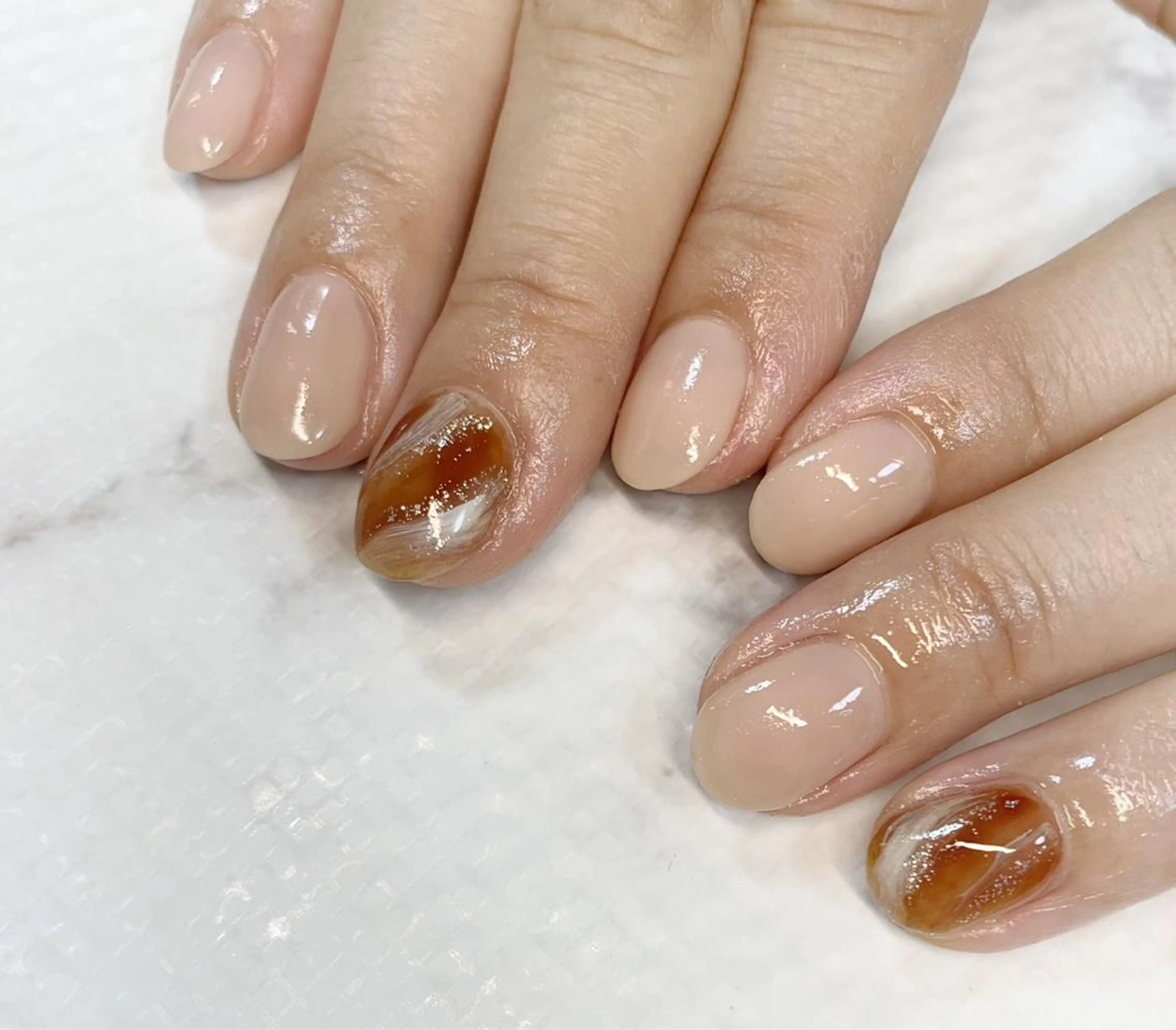 ネイル フットネイル グリーン オフィスネイル ワンカラーネイル 春ネイル Lily Blancheのその他イメージ