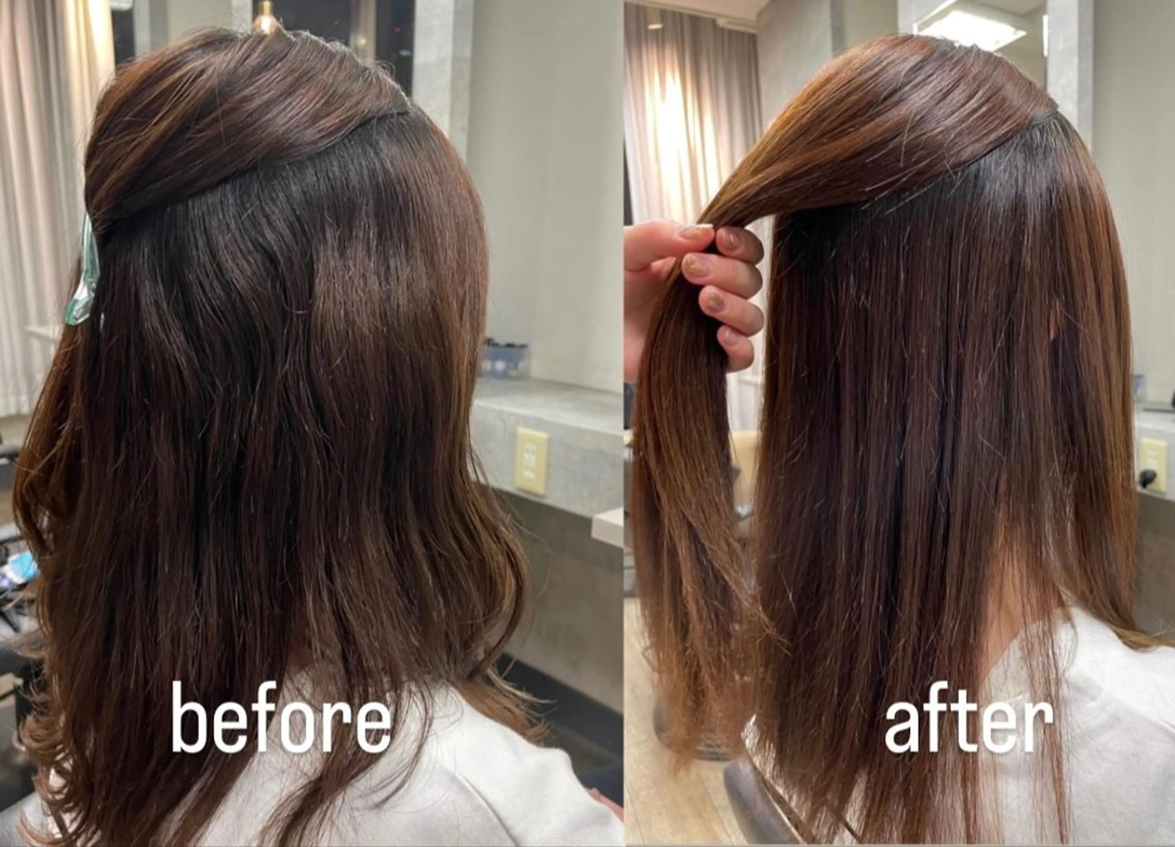 ミディアム 縮毛矯正 谷昂将　メンズ梅田 /パーマ/毛流れのヘアスタイル