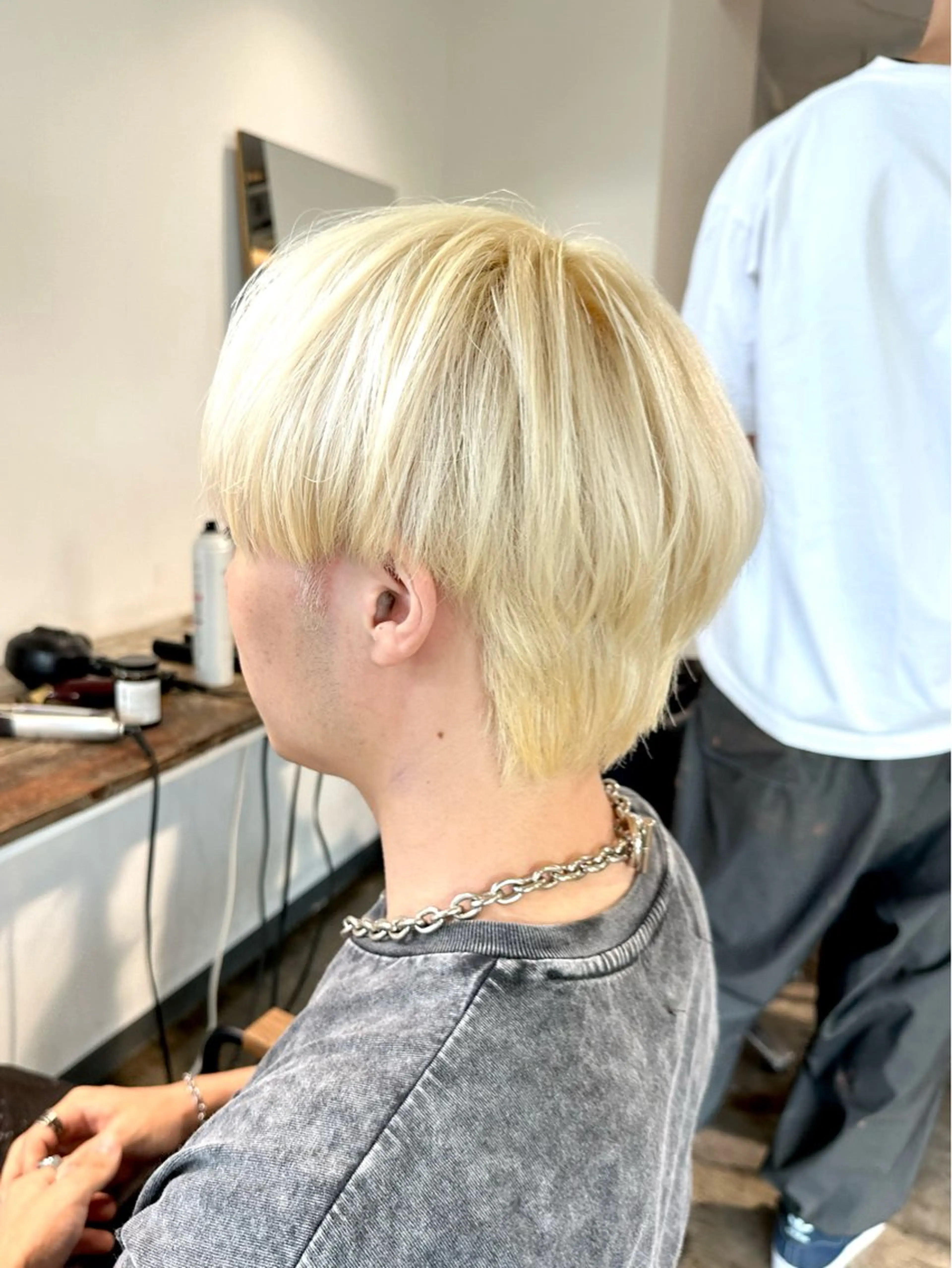 カラー メンズ メンズブリーチ メンズハイトーン マッシュ メンズパーマ メンズウルフカット カット ヘアカラー トリートメント 骨格補正施術/メンズ 専門美容師/YUYAのヘアスタイル
