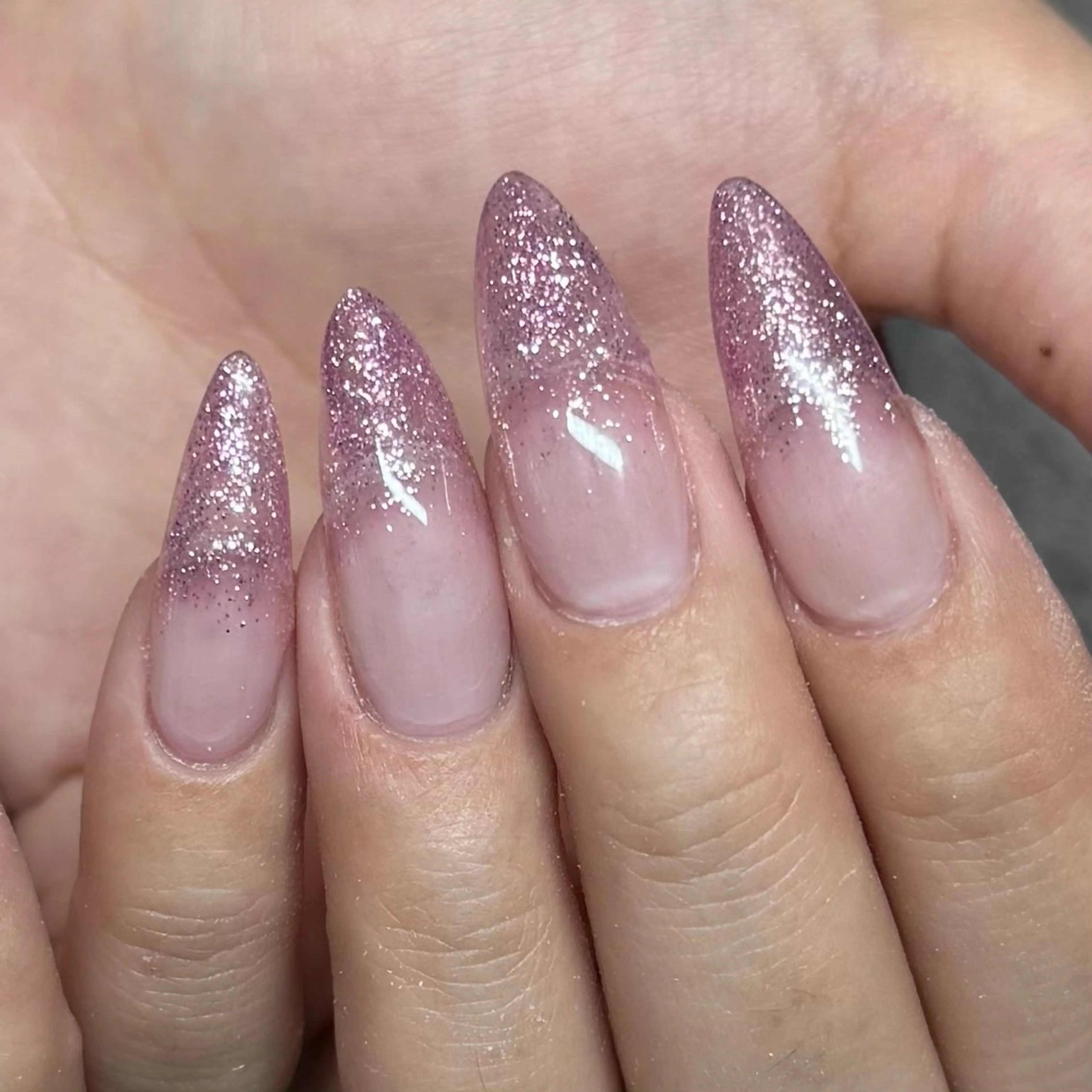 《オフあり》💎アクリルスカルプ ワンカラーorラメグラ🦋の写真