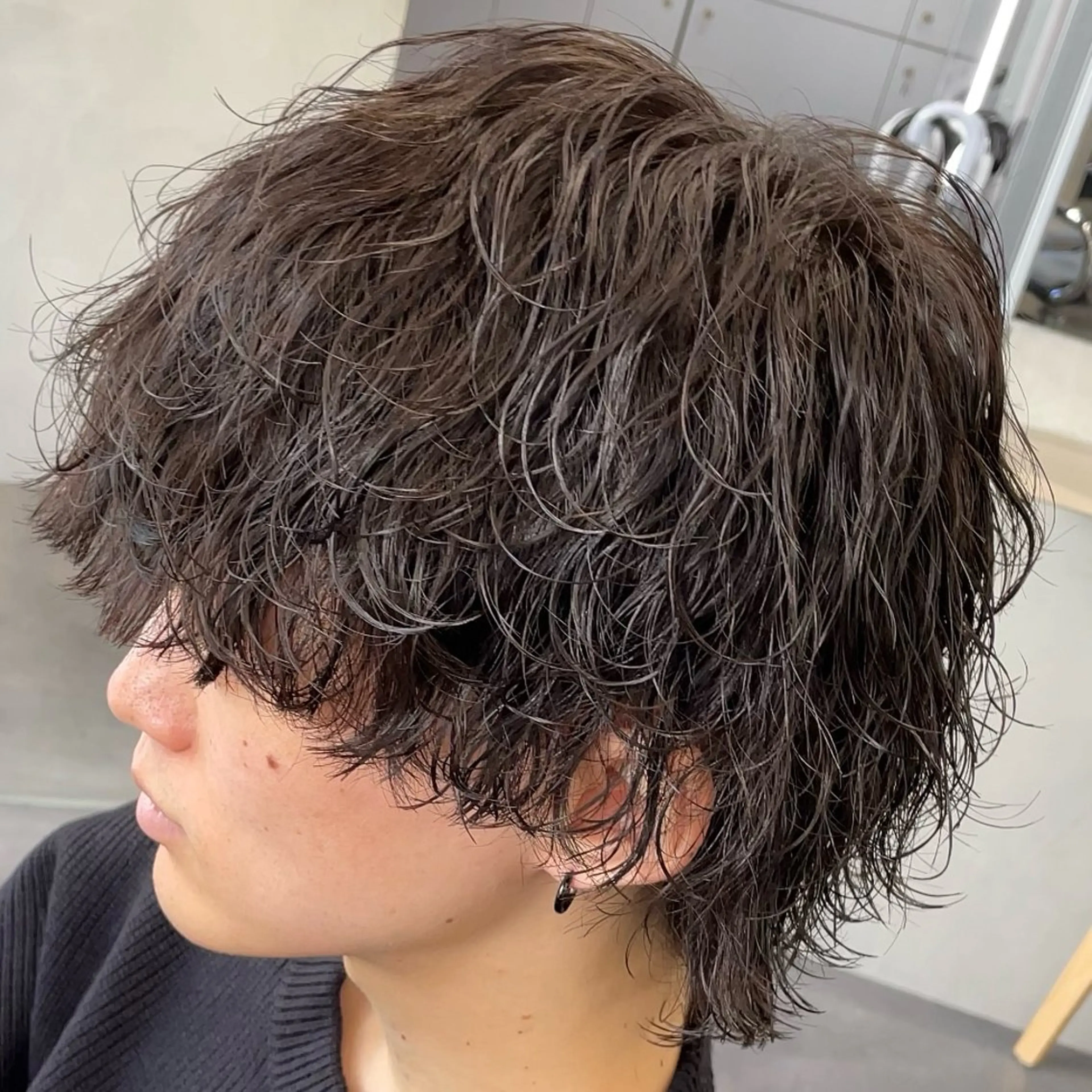 セミロング パーマ ヘアアレンジ メンズ fifth 石川 凪のヘアスタイル