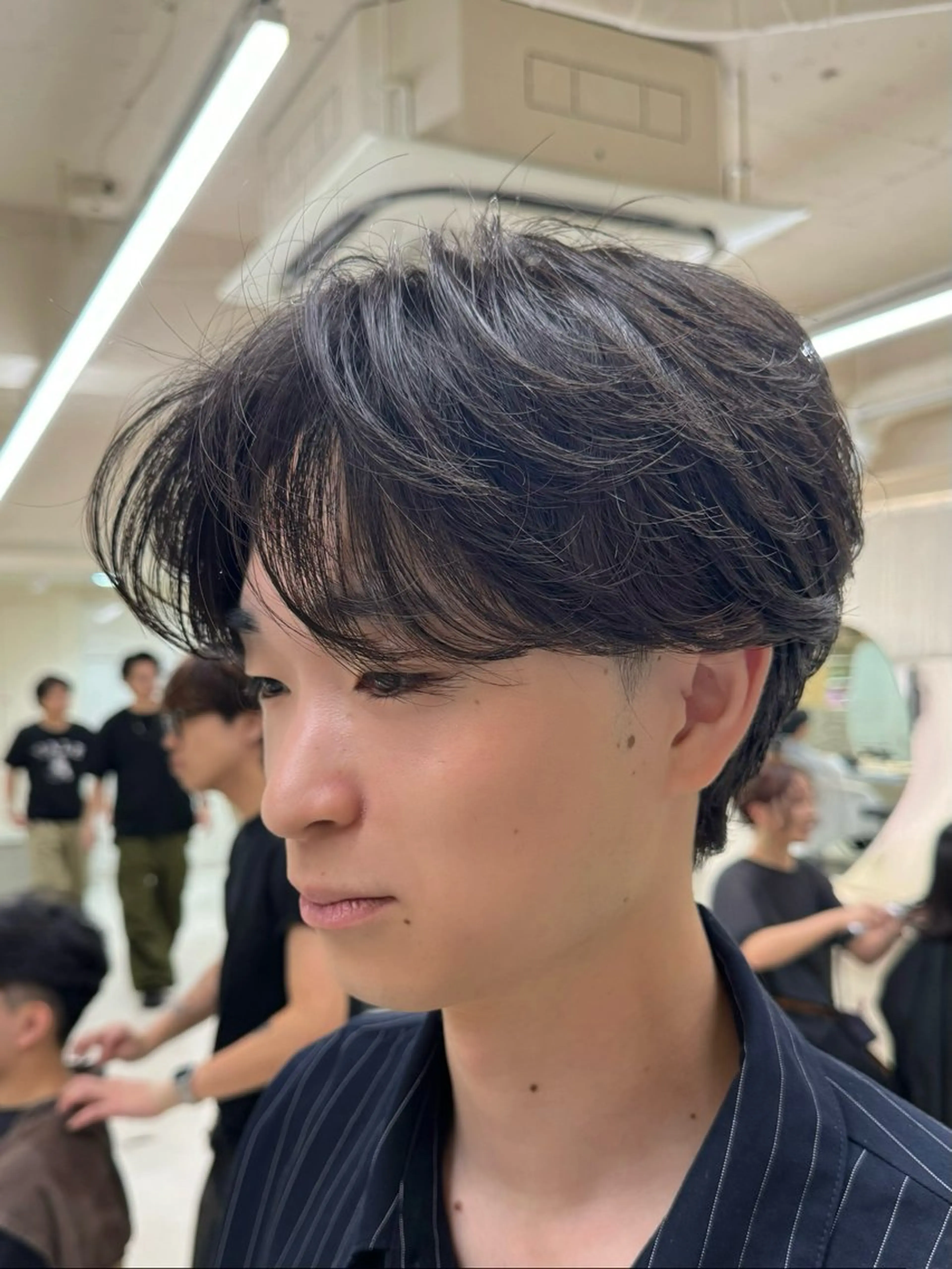 ショート パーマ メンズ センターパート メンズパーマ ニュアンスパーマ 横浜/レイヤー/ カネコのヘアスタイル