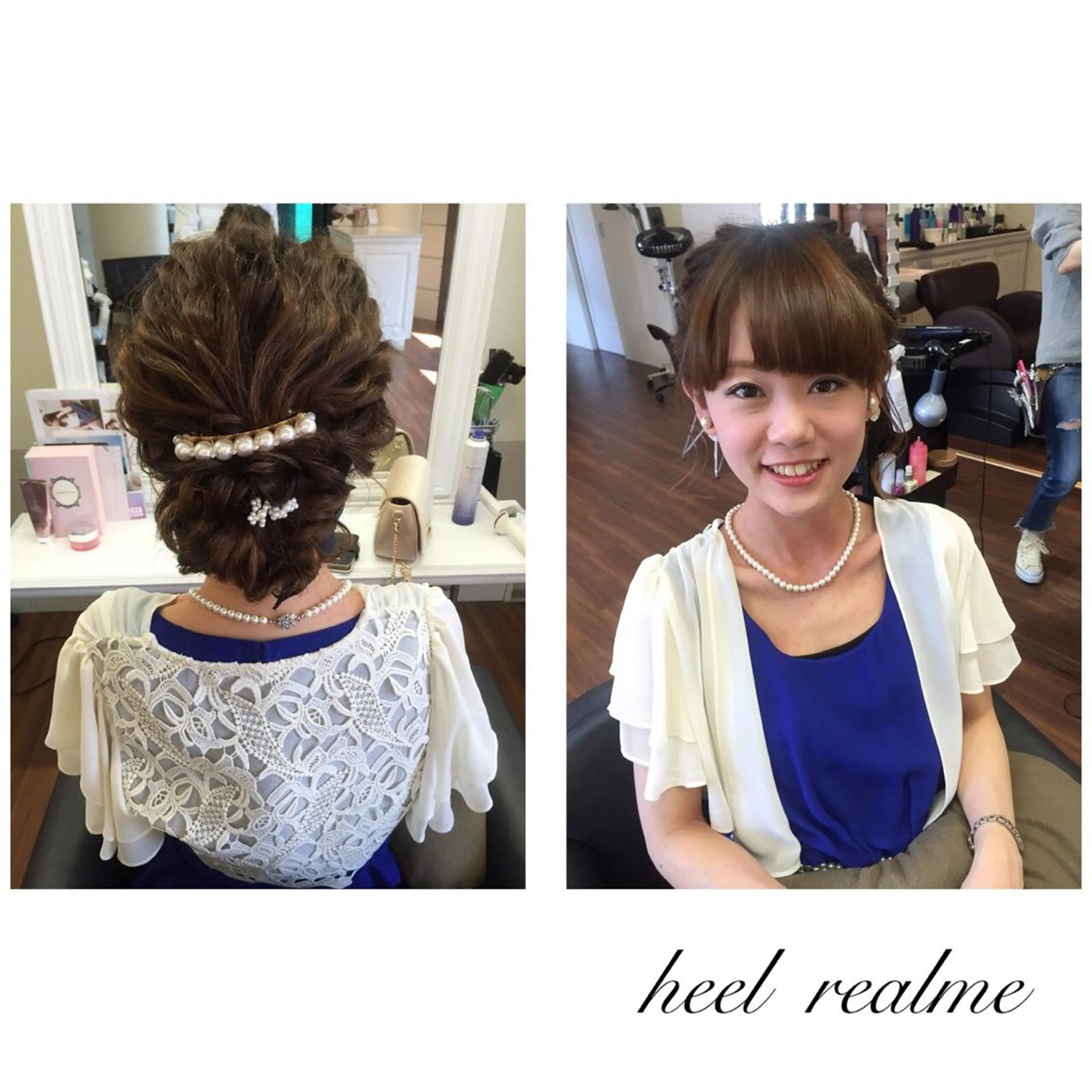 ミディアム セミロング ロング カラー パーマ ヘアアレンジ 結婚式・ブライダル 成松 勇治のヘアスタイル