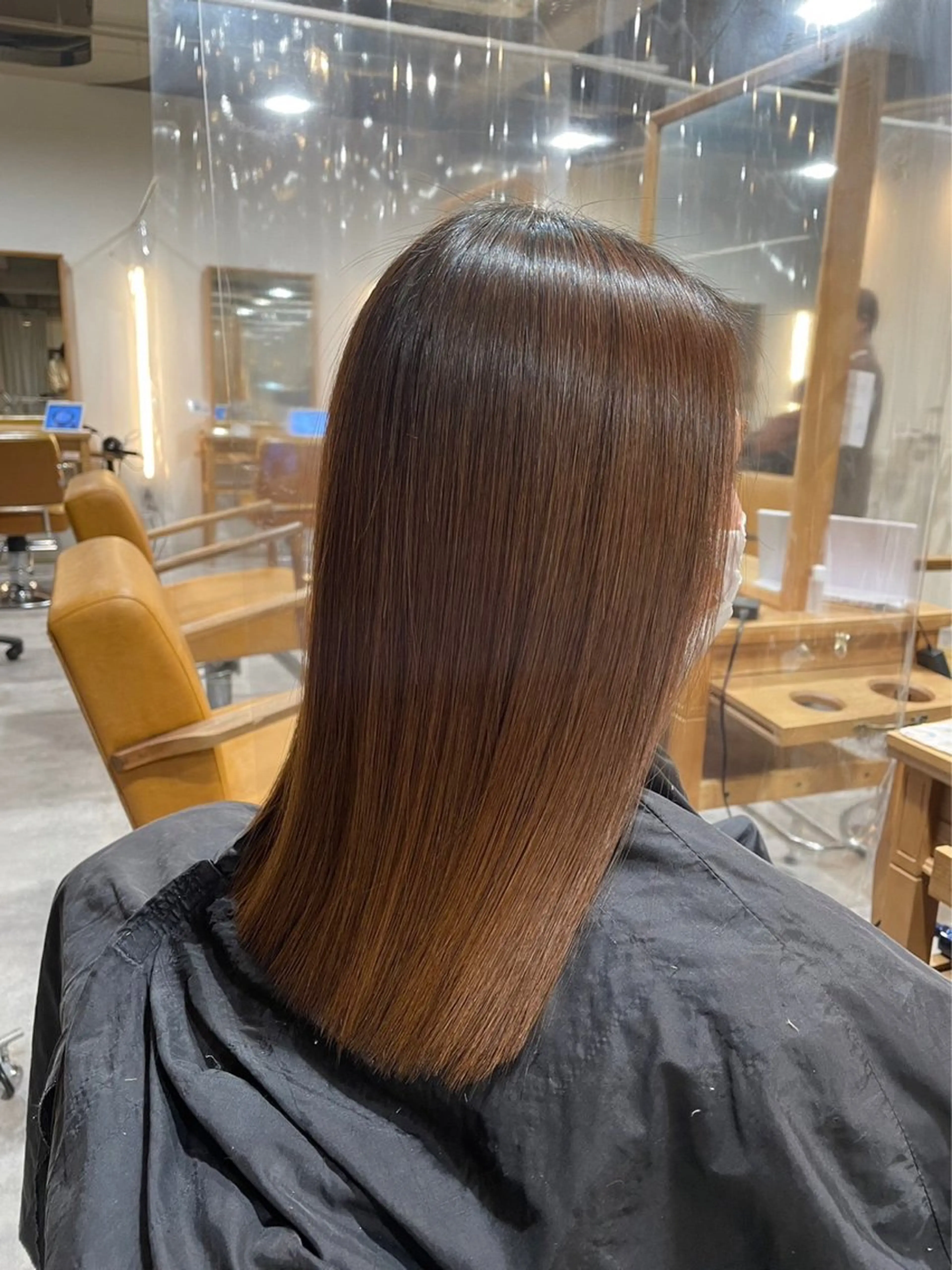 ロング 髪質改善 酸性ストレート Lolonois三国店所属・新村 小夏のヘアスタイル