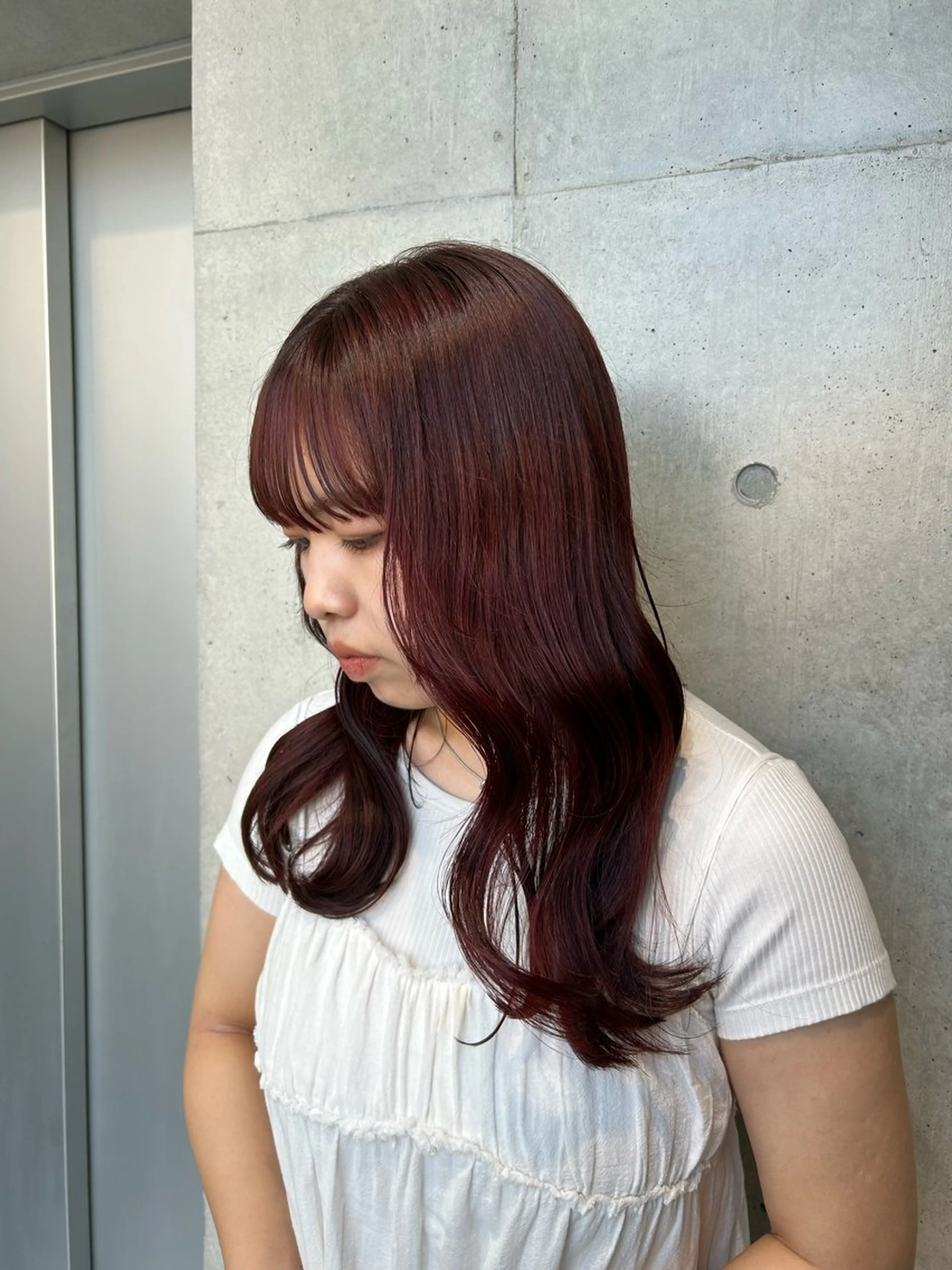 ロング カラー ヘアアレンジ ヘアカラー トリートメント ボブ艶モテカラー🫧 カリンのヘアスタイル