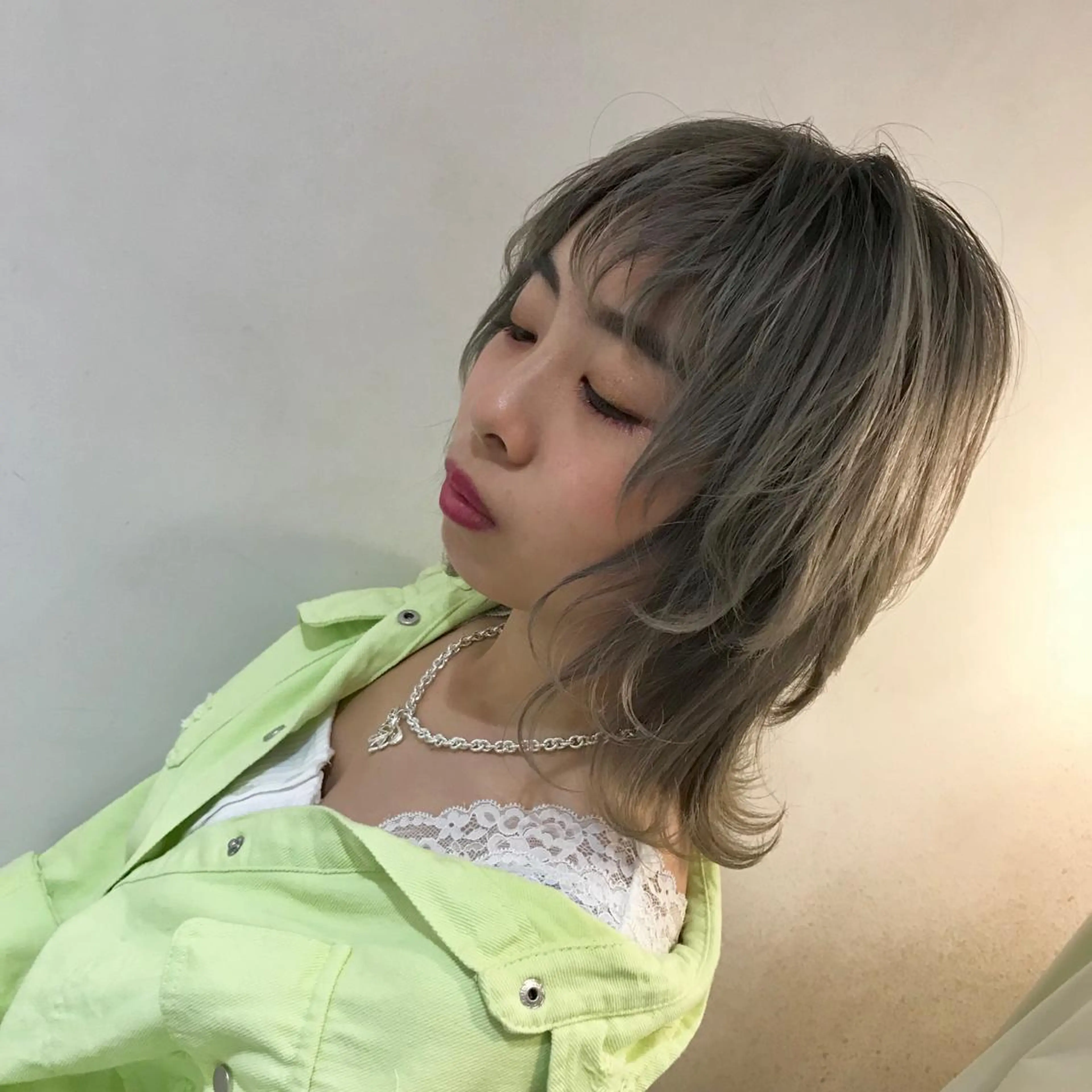 ミディアム ウルフカット 福原 優介のヘアスタイル
