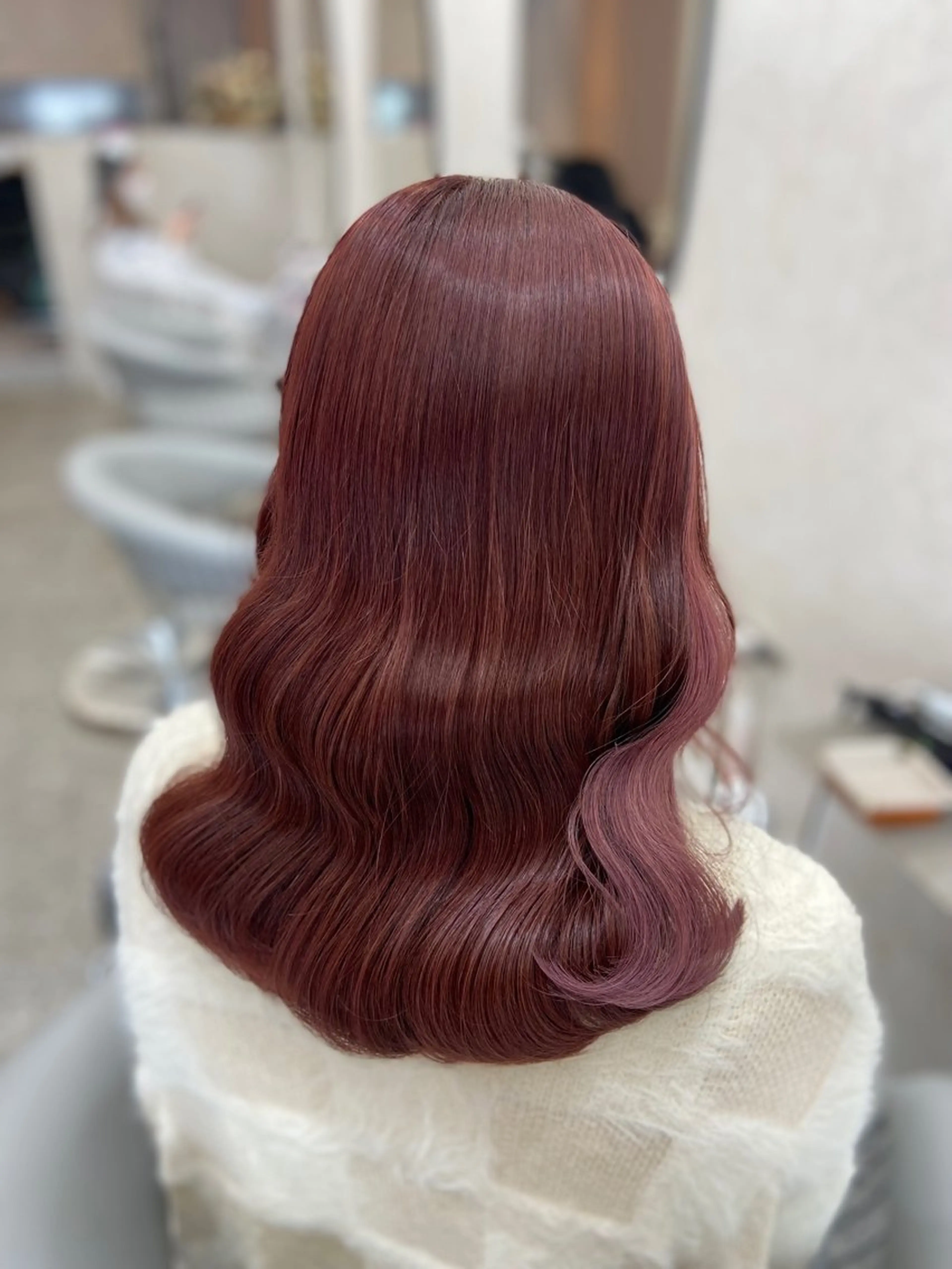 セミロング カラー カット ヘアカラー トリートメント 新宿/韓国ヘア 中明度カラー/かやのヘアスタイル