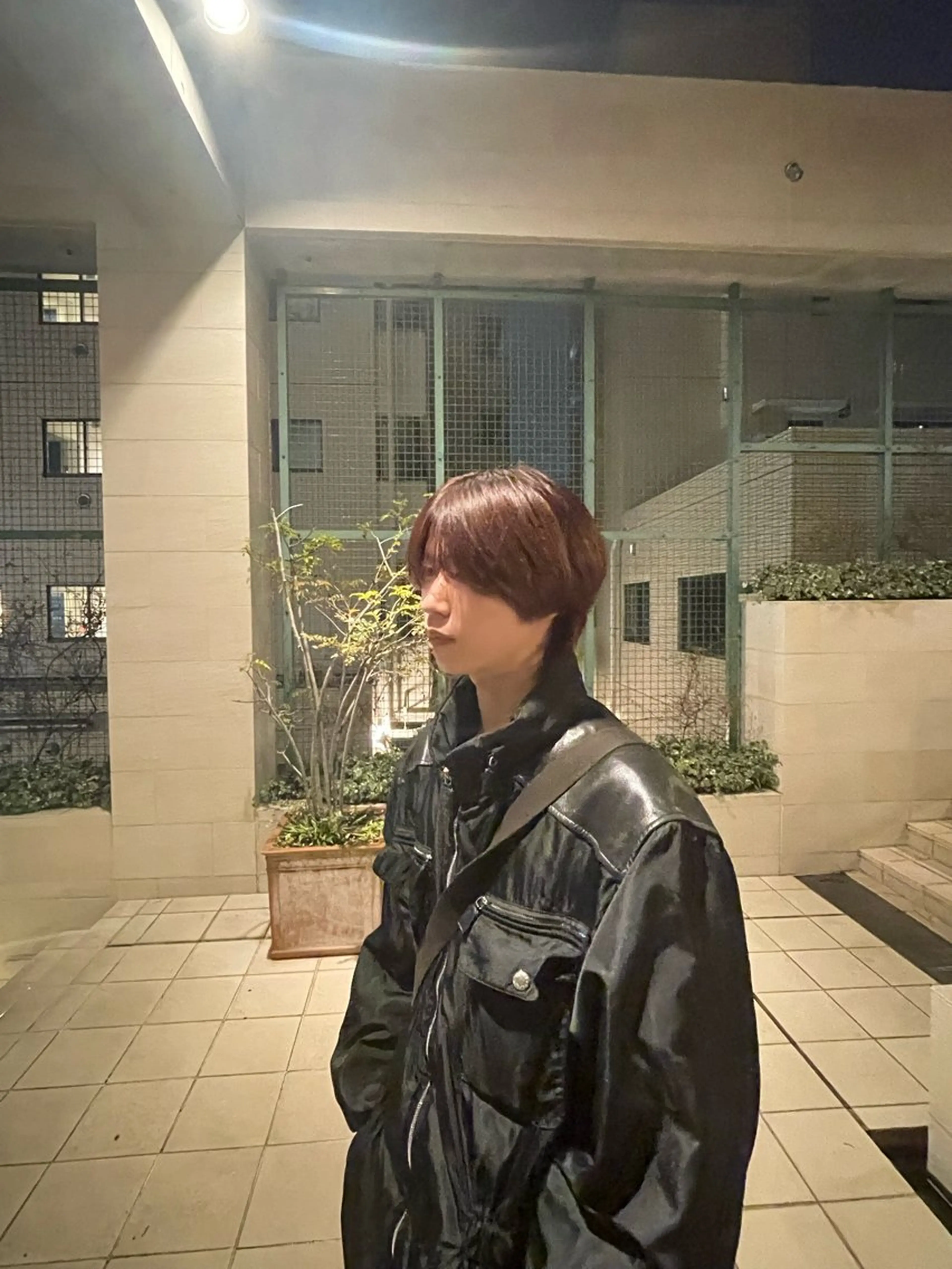 カラー メンズ メンズウルフカット ボルドーカラー ウルフカット 辻野 光希のヘアスタイル