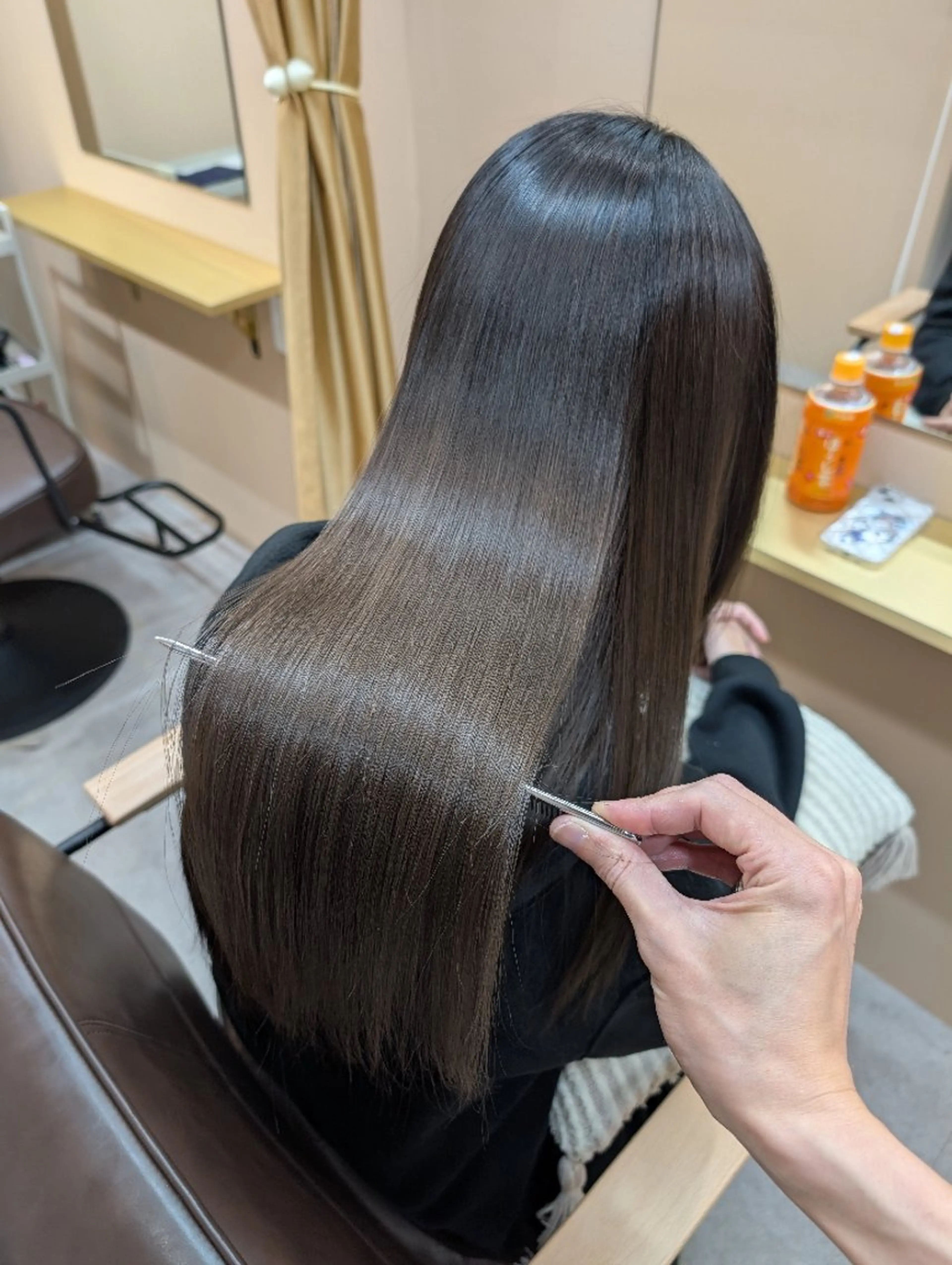 ロング カット 縮毛矯正 トリートメント Mood hair salon所属・髪質改善.縮毛矯正 ×韓国ヘアyukiのヘアスタイル