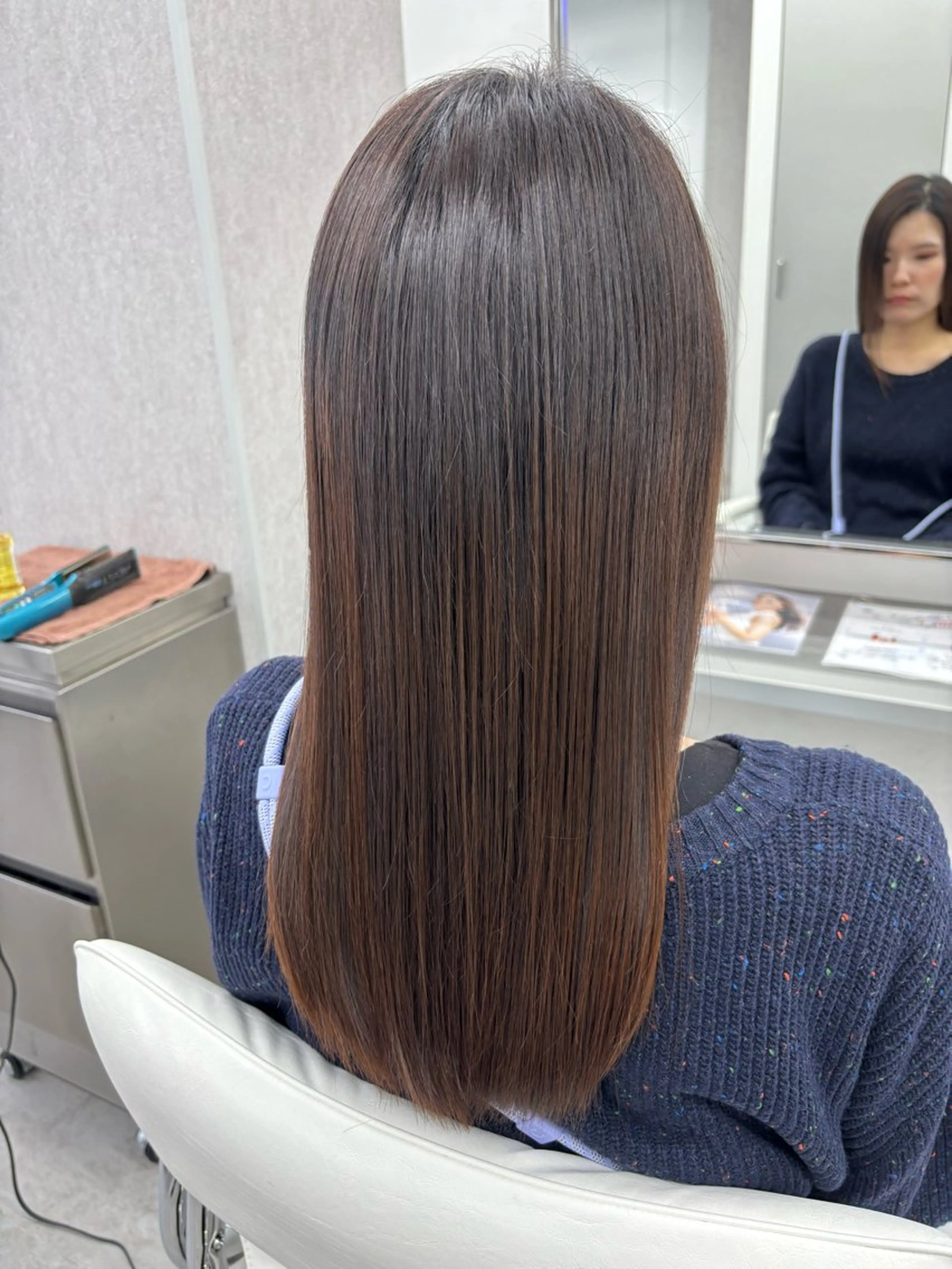 ロング 髪質改善 縮毛矯正 カット 縮毛矯正 関山浩平ショート /ボブ/ヘアセットのヘアスタイル