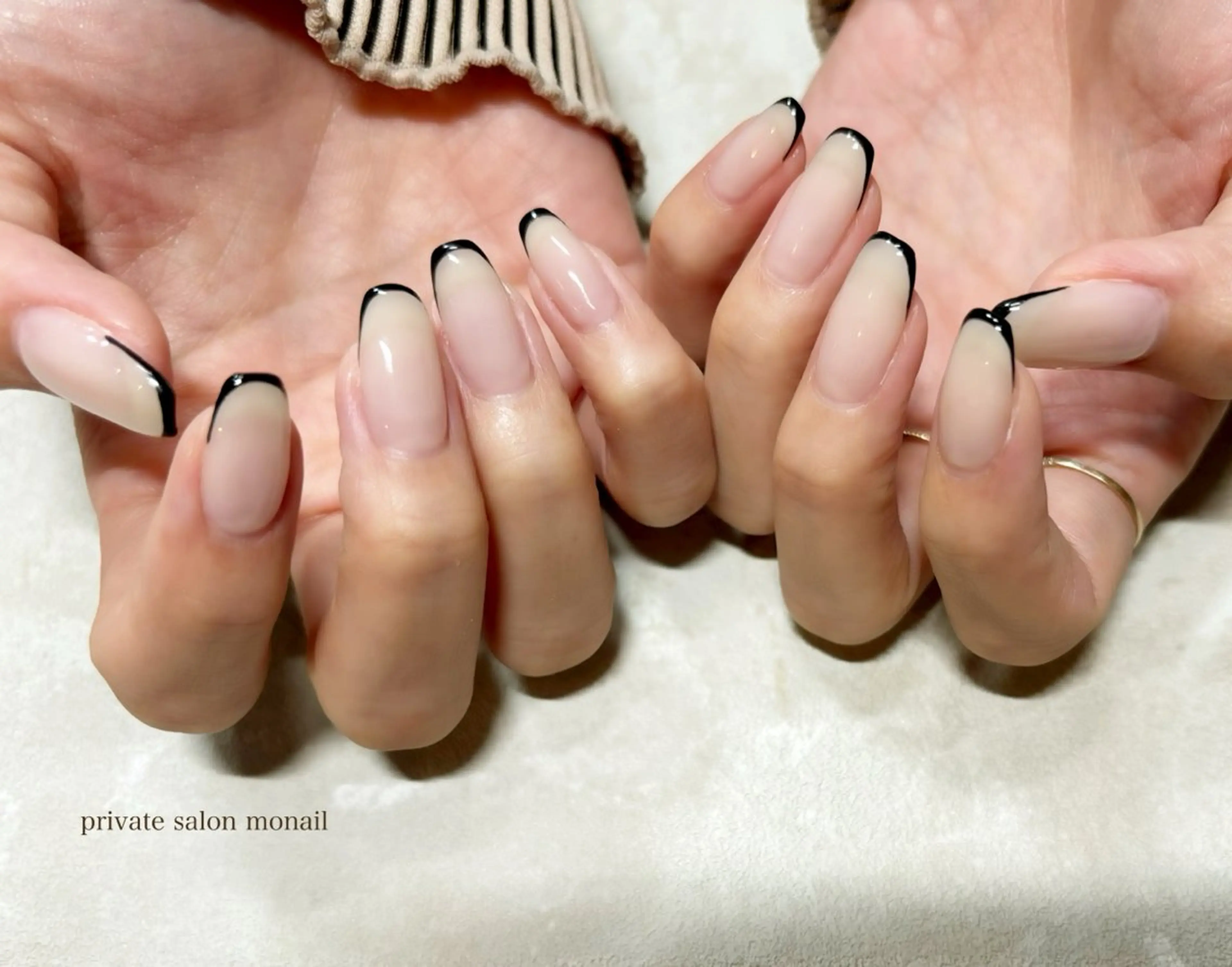 ネイル フレンチネイル ハンドネイル nail salon monailのネイルデザイン