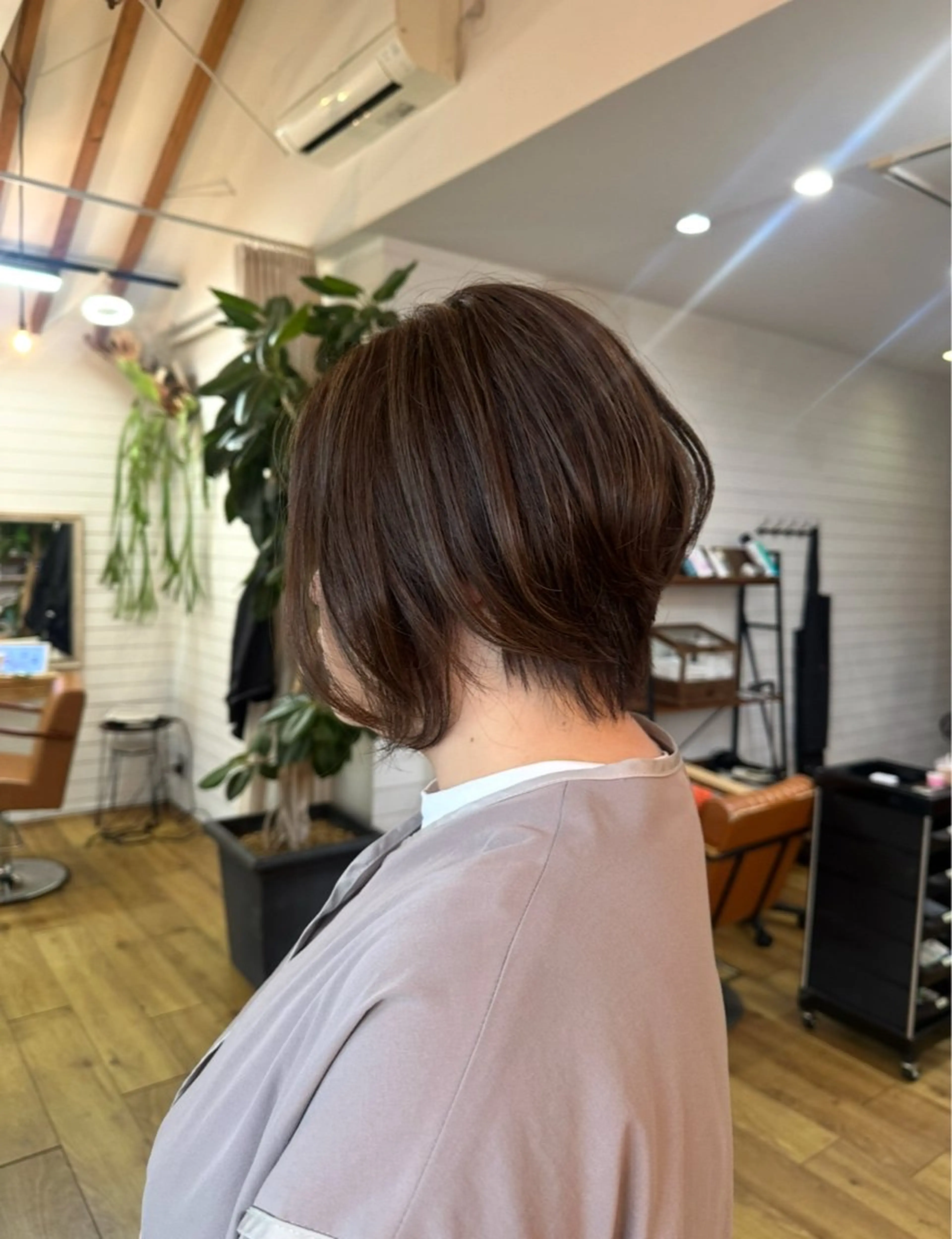 ミディアム カラー ブラウンカラー ヘアカラー 福井 咲羅のヘアスタイル