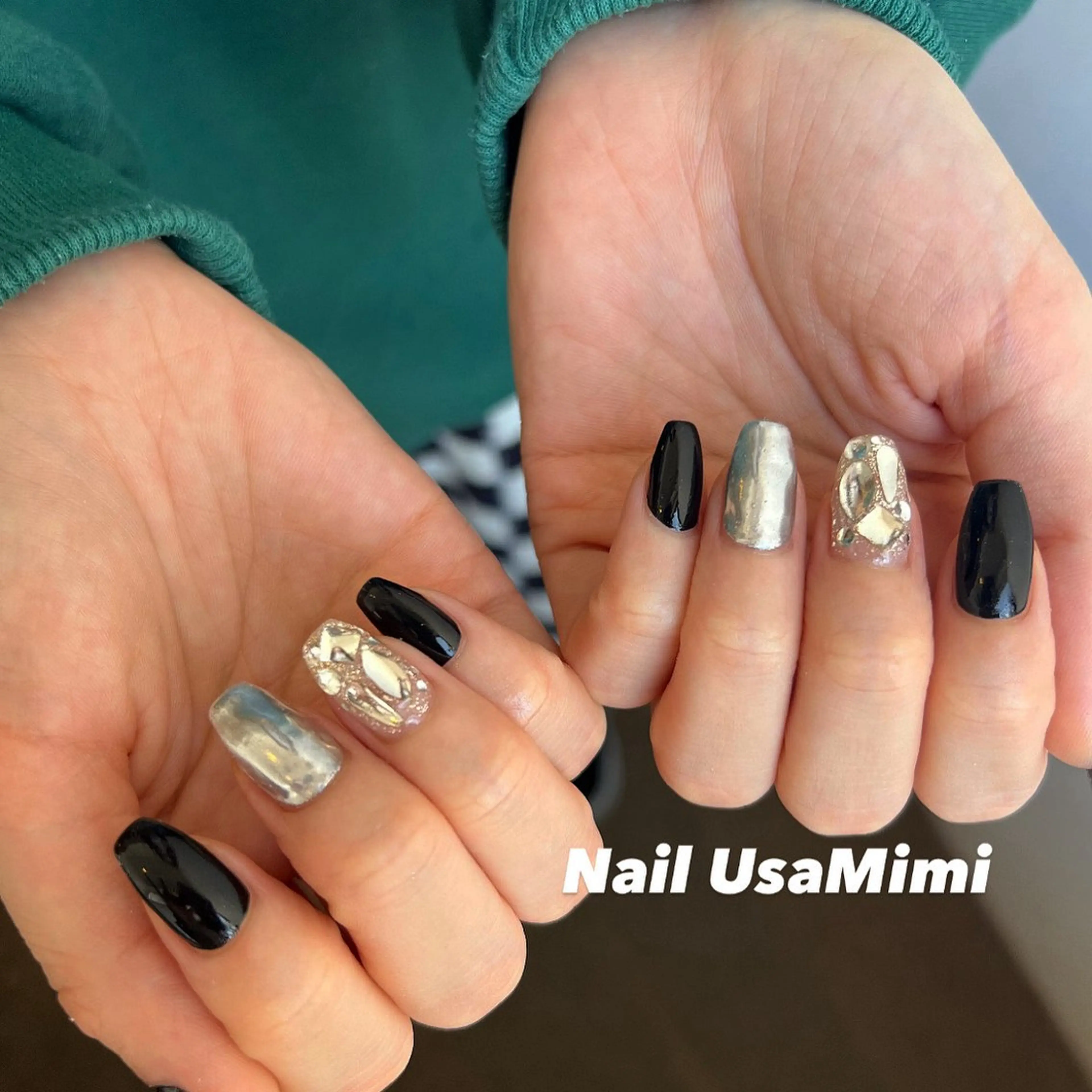 ネイル ジェルネイル 韓国ネイル マグネットネイル 持ち込み ワンカラーネイル 本町NailUsa Mimi RIKOのネイルデザイン