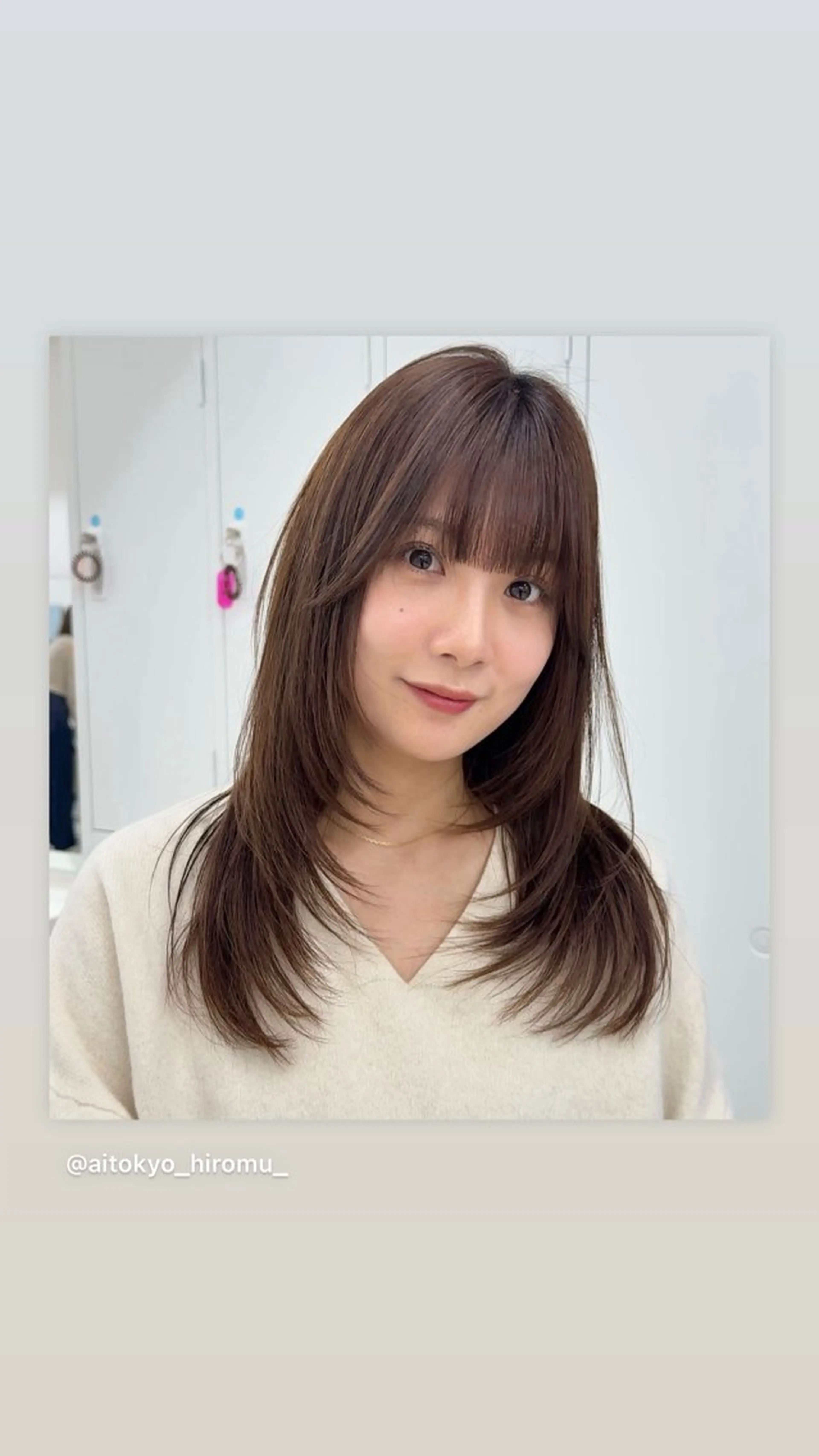 セミロング カット hiromu/ レイヤー/渋谷のヘアスタイル