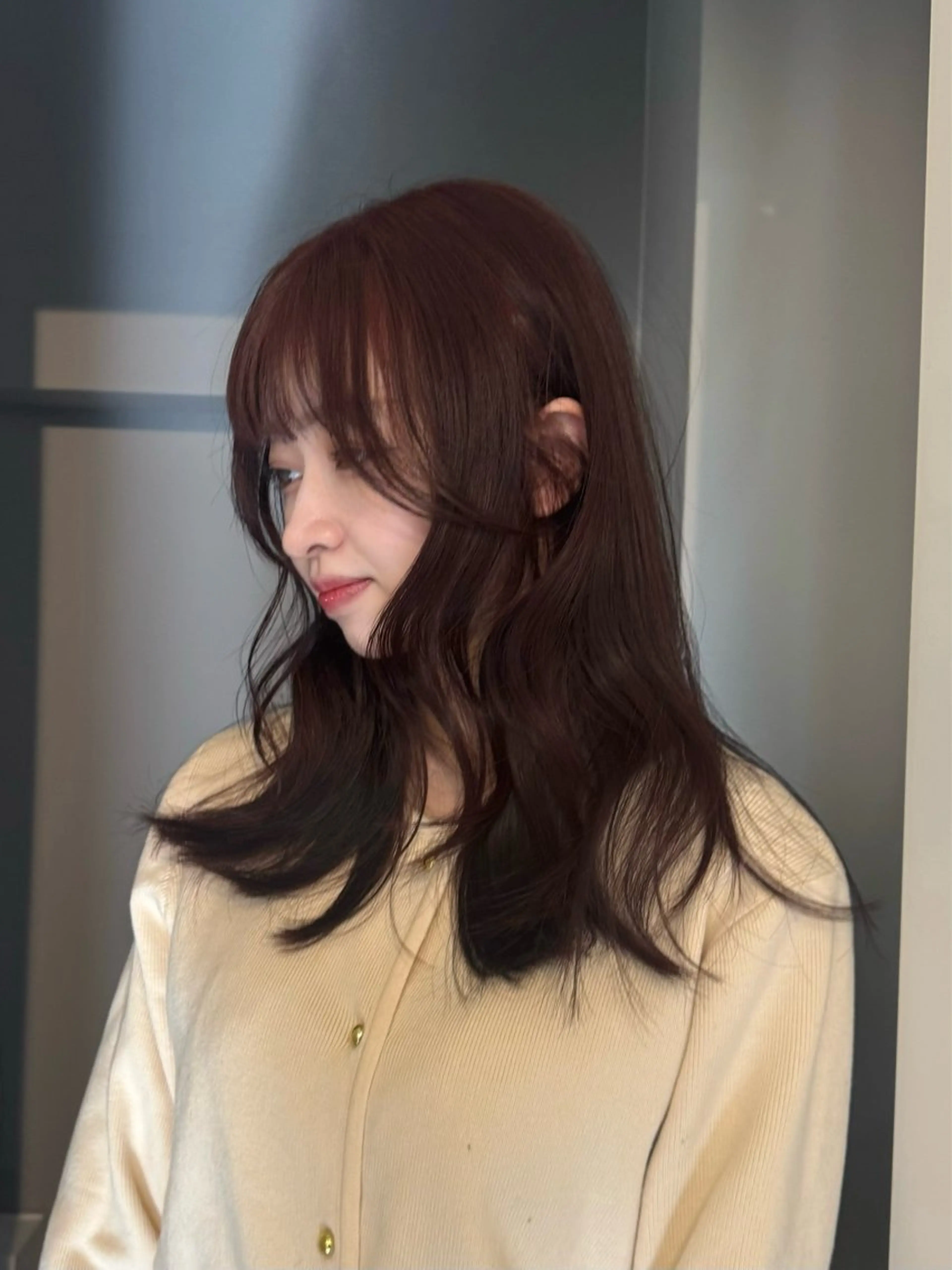 セミロング カラー ワンカールで盛れる レイヤー🎀Macoのヘアスタイル